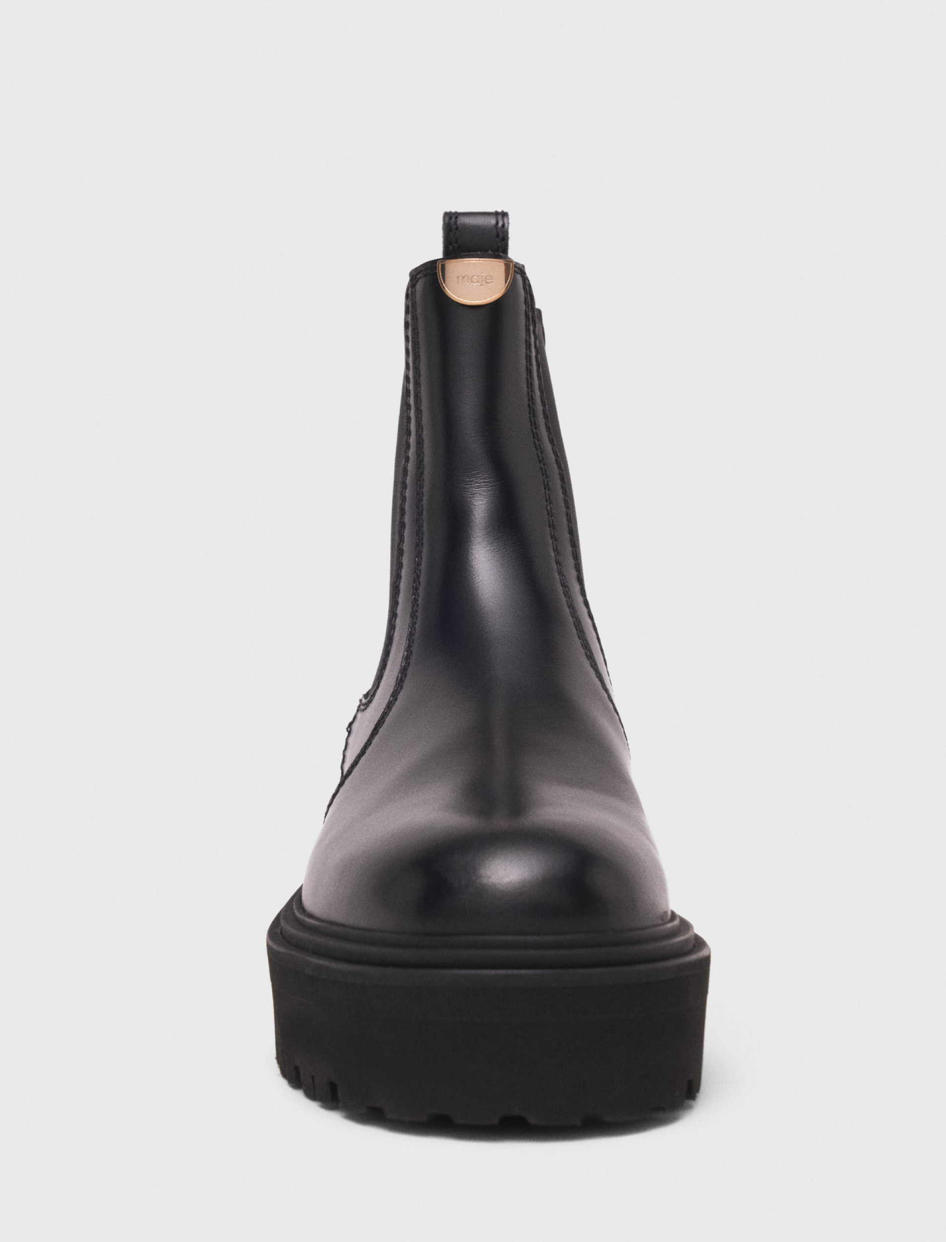 Женские черные ботинки челси