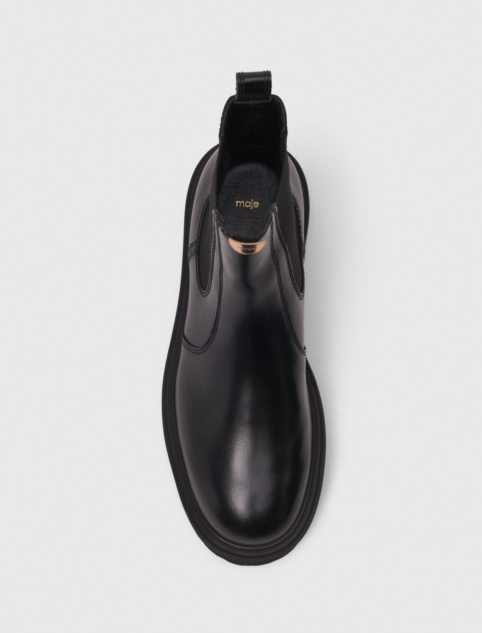 Женские черные ботинки челси