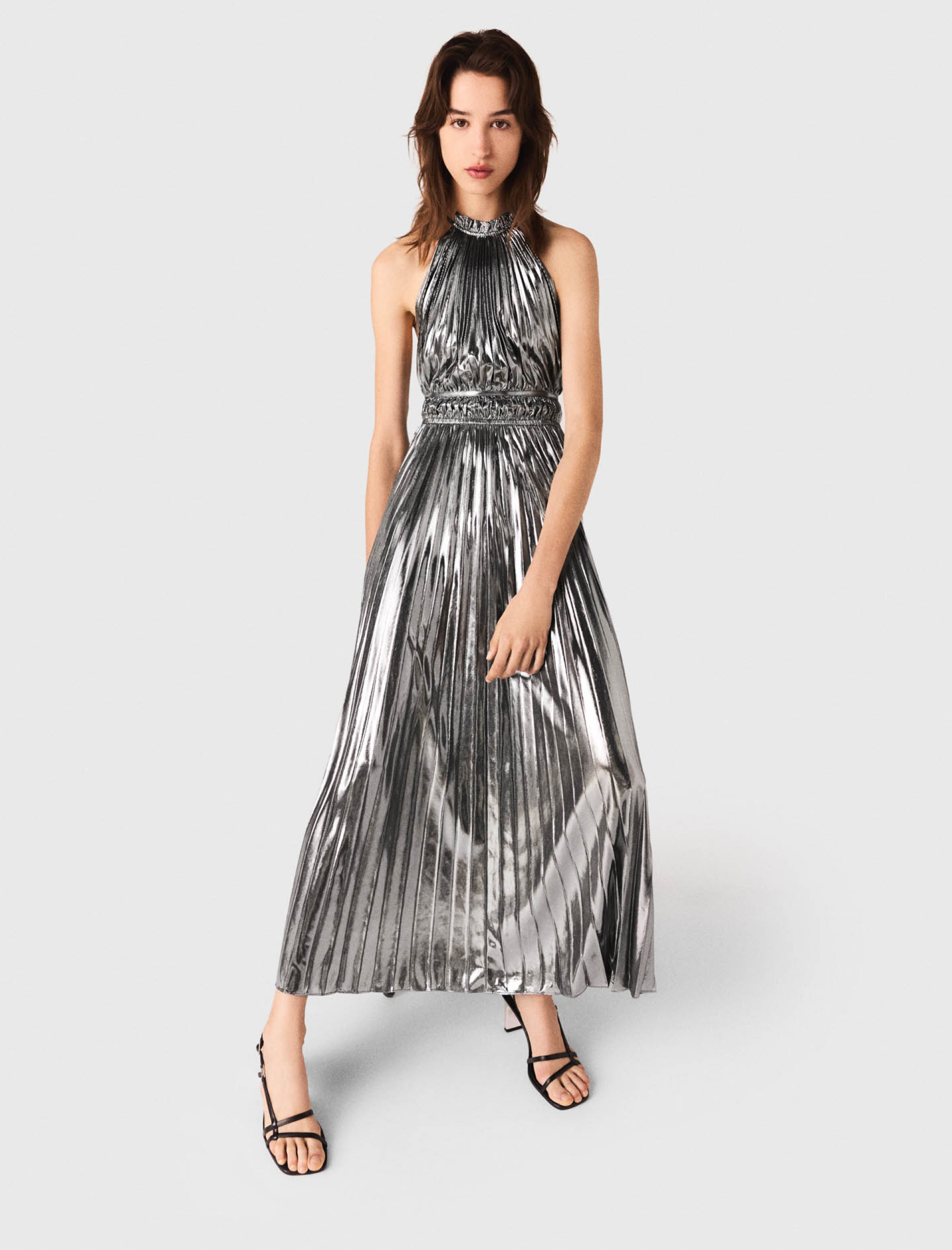 Жіноча довга плісирована сукня