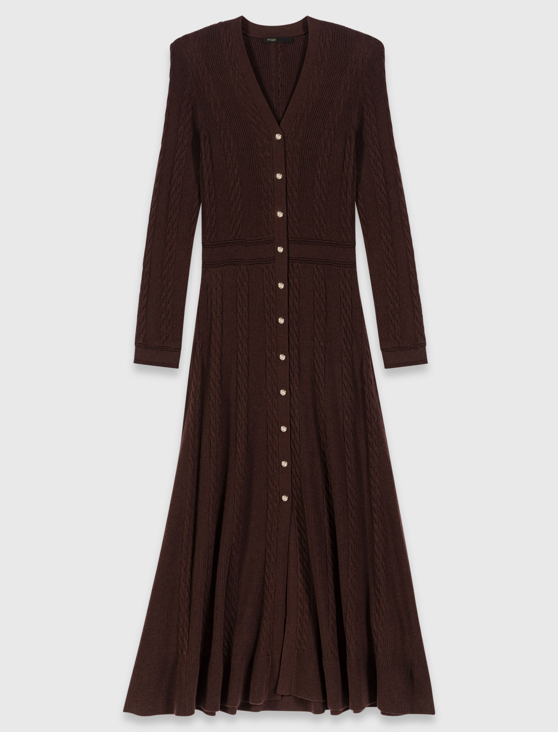 Женское длинное трикотажное платье на пуговицах Женское длинное трикотажное платье на пуговицах