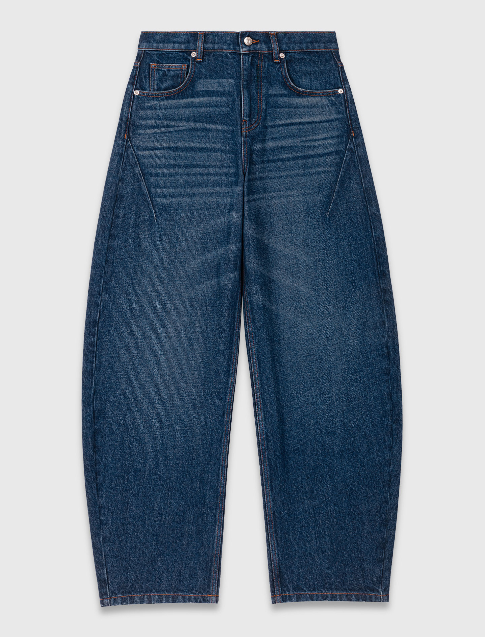 Женские синие джинсы-баллоны