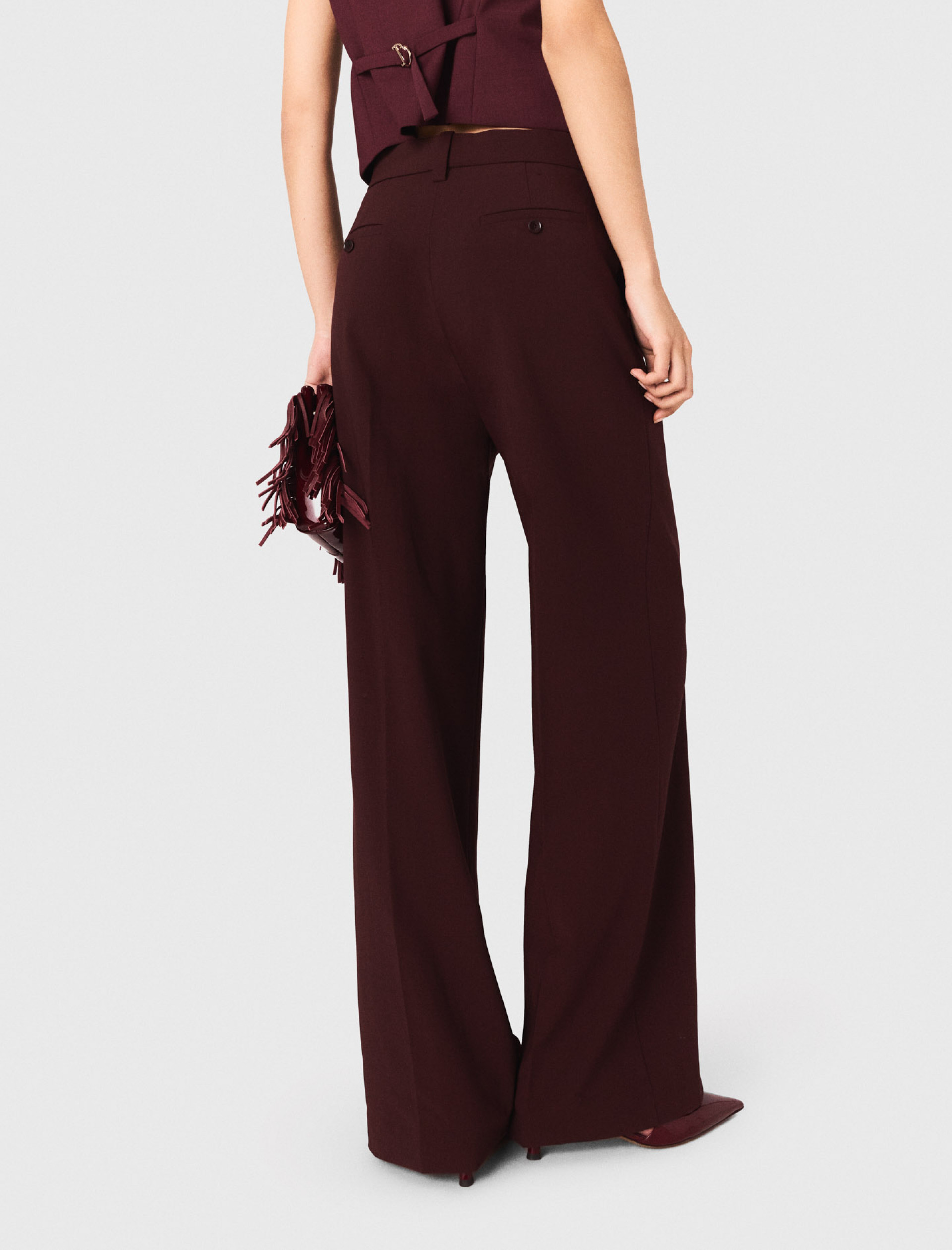 Жіночі широкі костюмні брюки