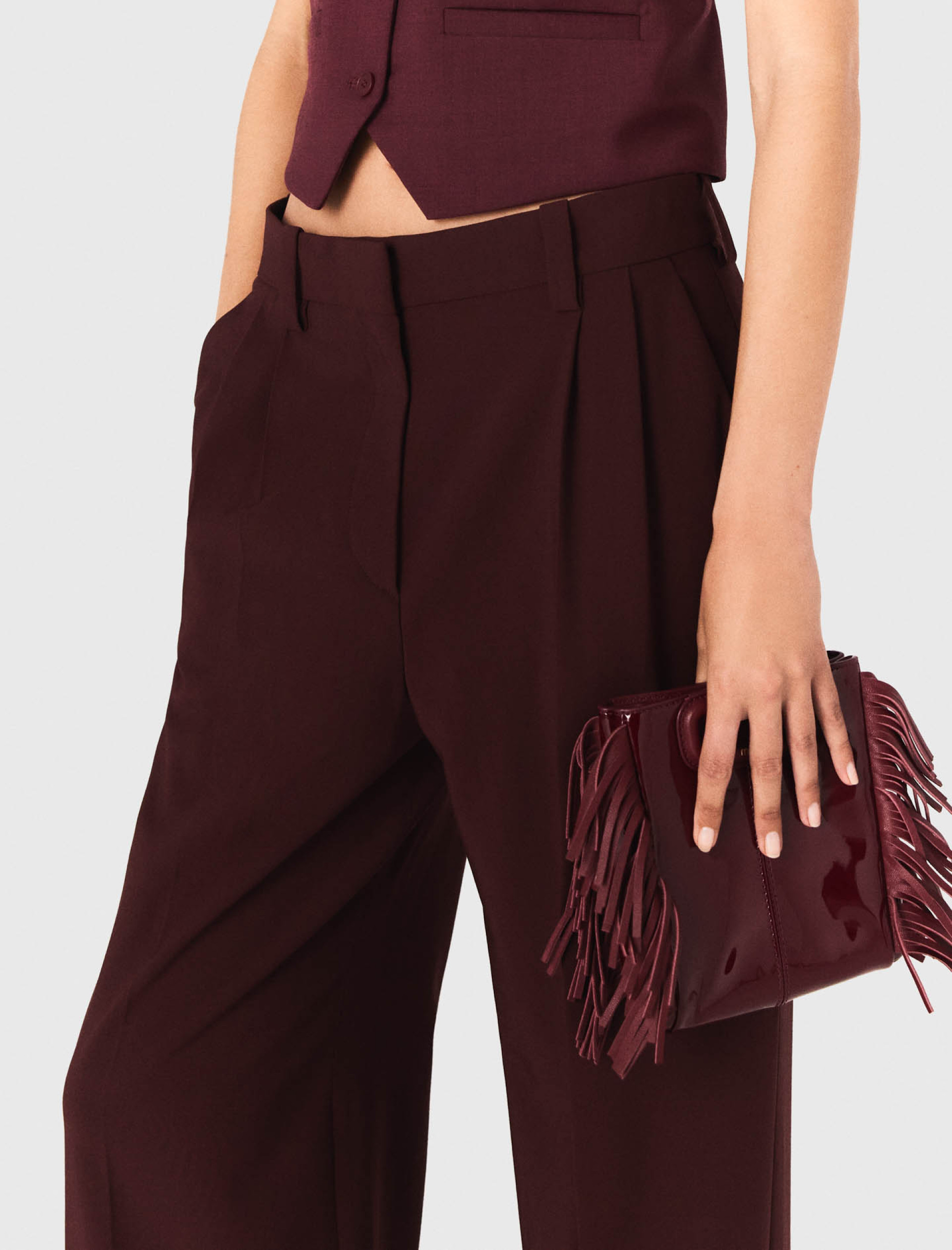 Жіночі широкі костюмні брюки