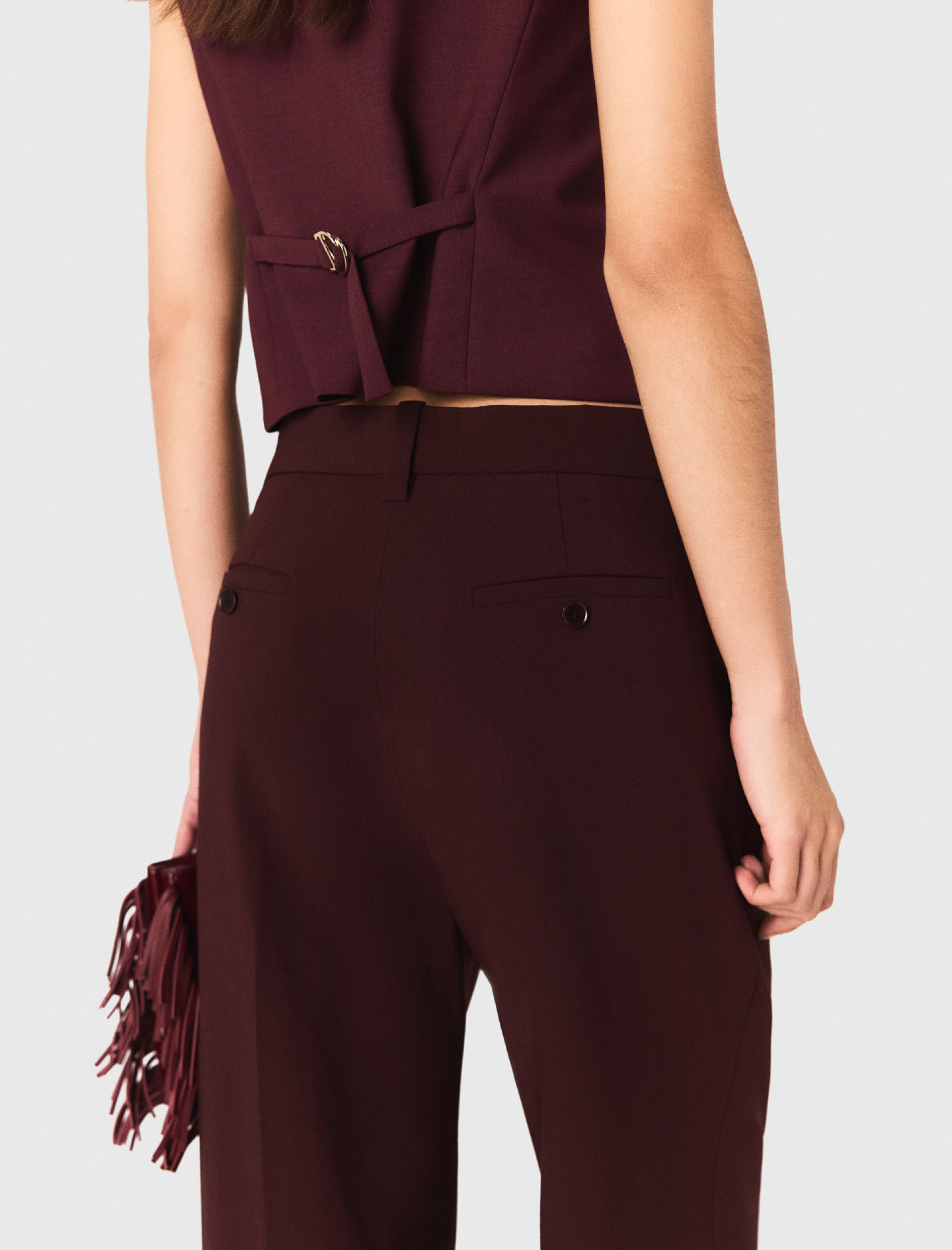 Жіночі широкі костюмні брюки