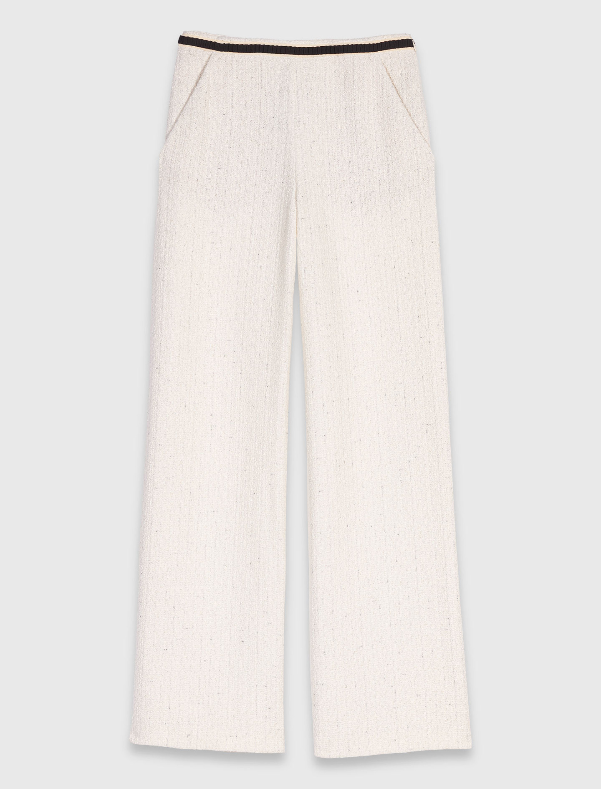 Женские широкие твидовые брюки