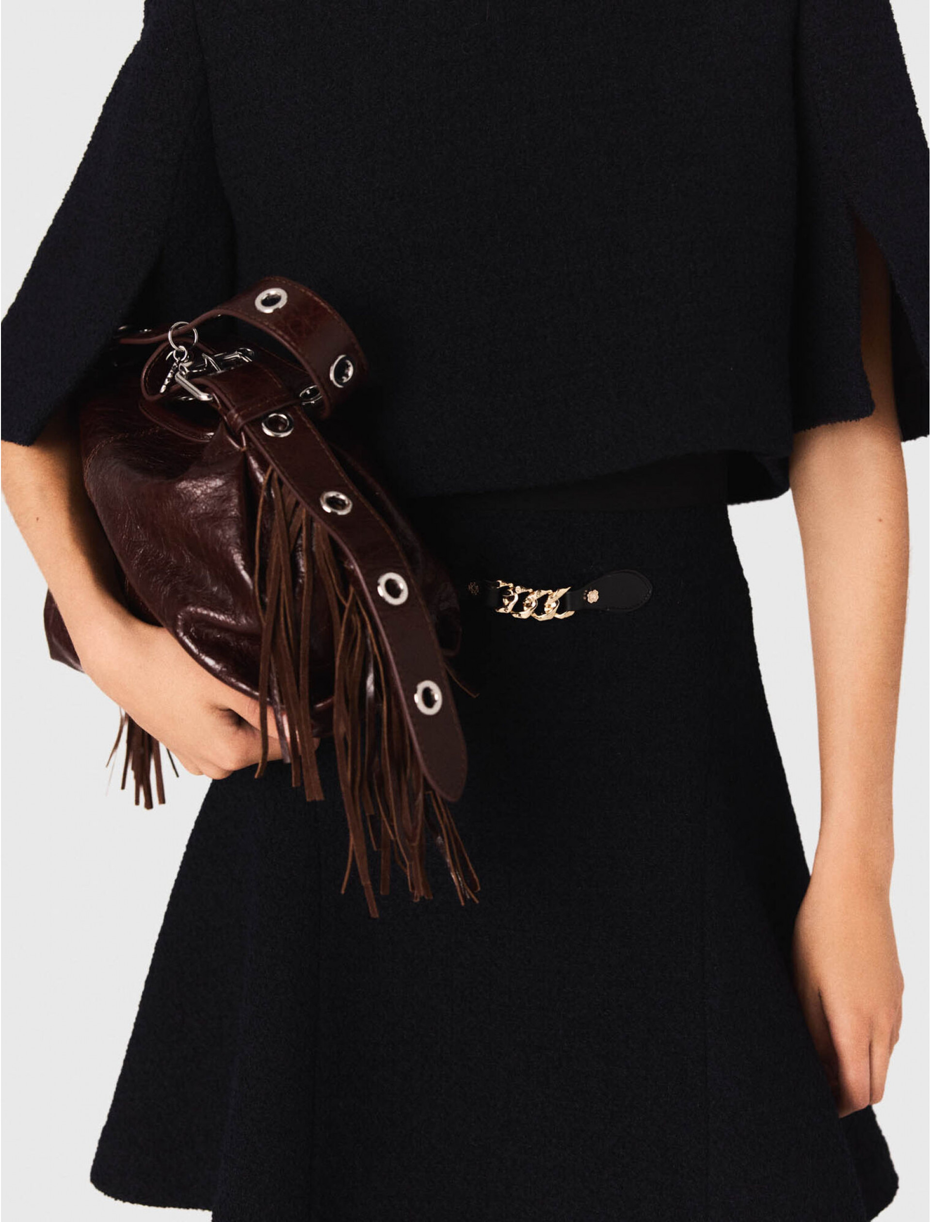 Жіноча синя сукня з твіду 2-в-1