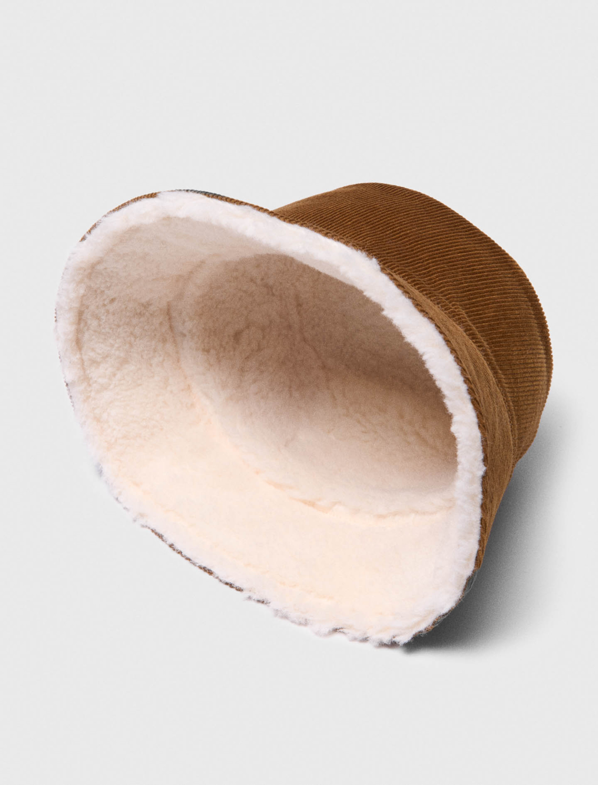 Женская коричневая вельветовая панама