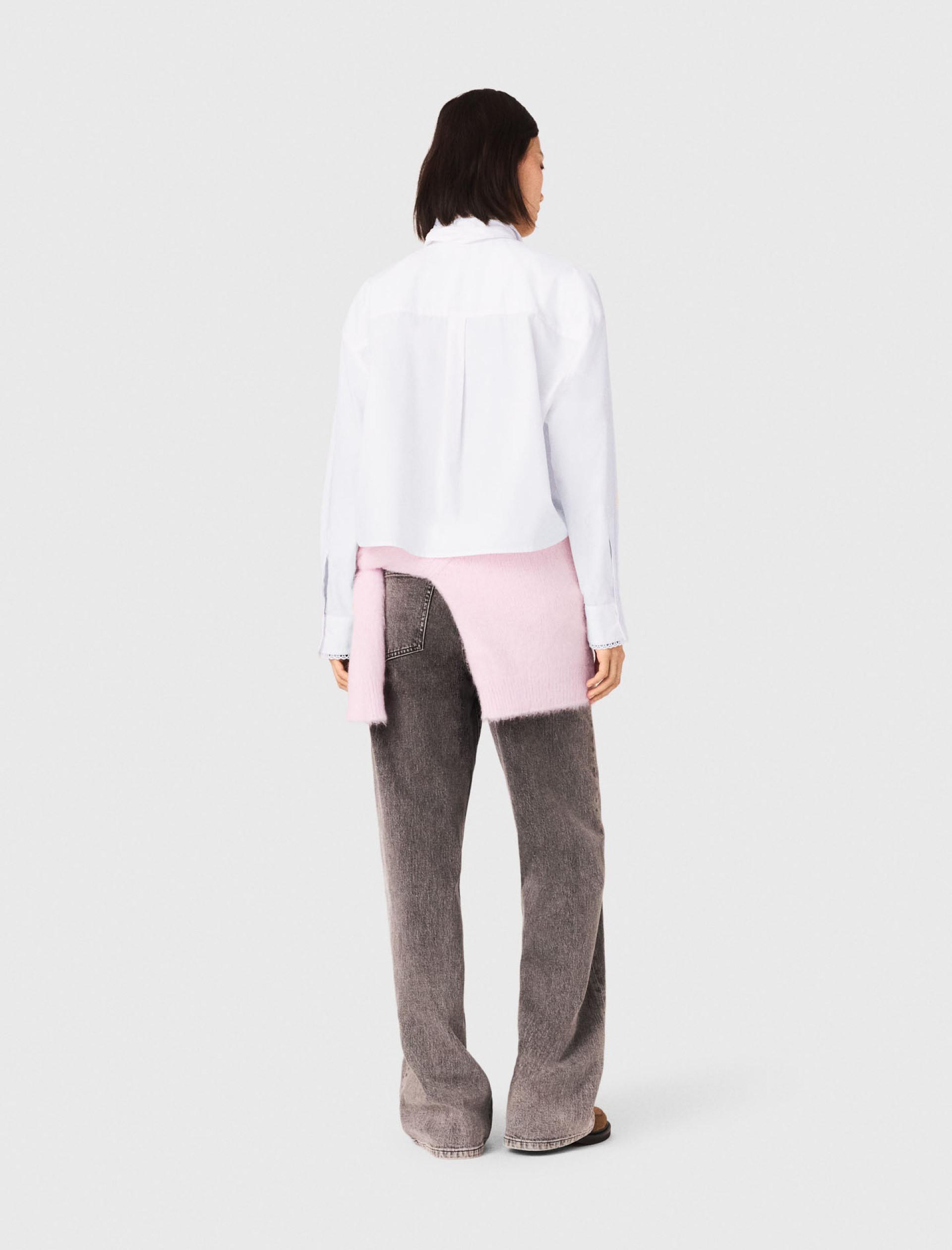 Женская рубашка с плетеной отделкой Женская рубашка с плетеной отделкой