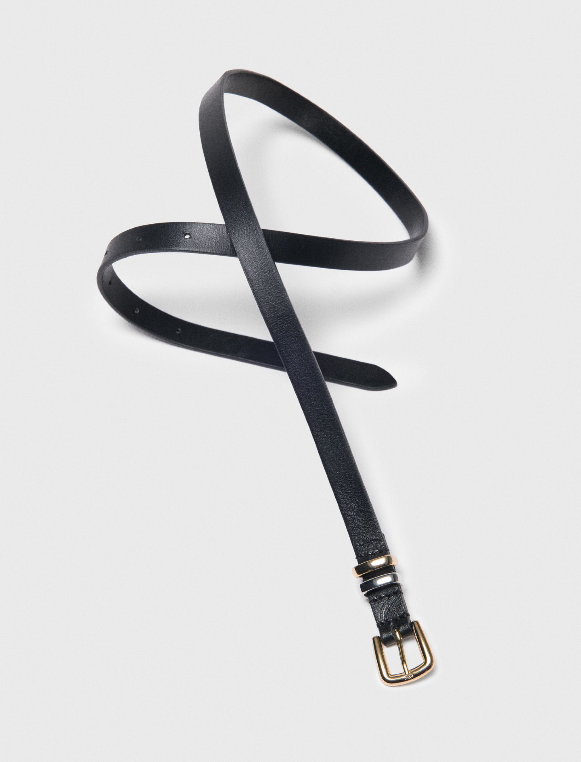 Женский тонкий ремень с пряжкой со стразами