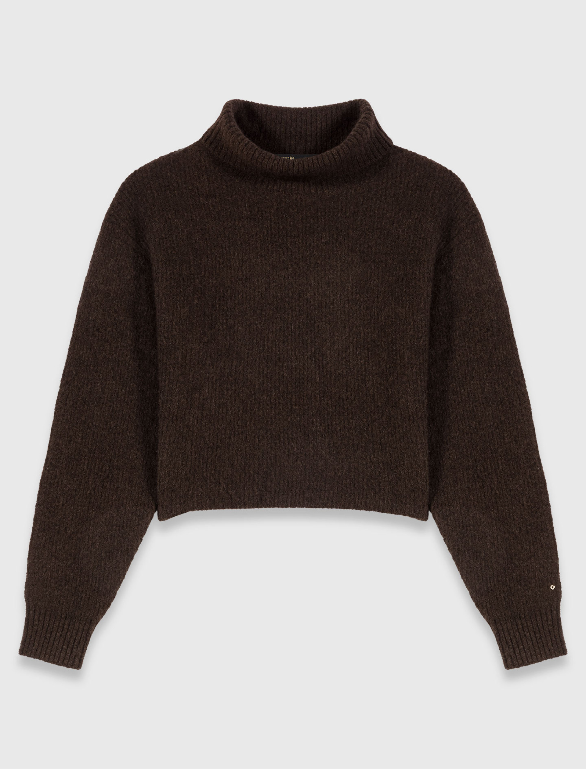 Женский коричневый свитер из шерсти яка