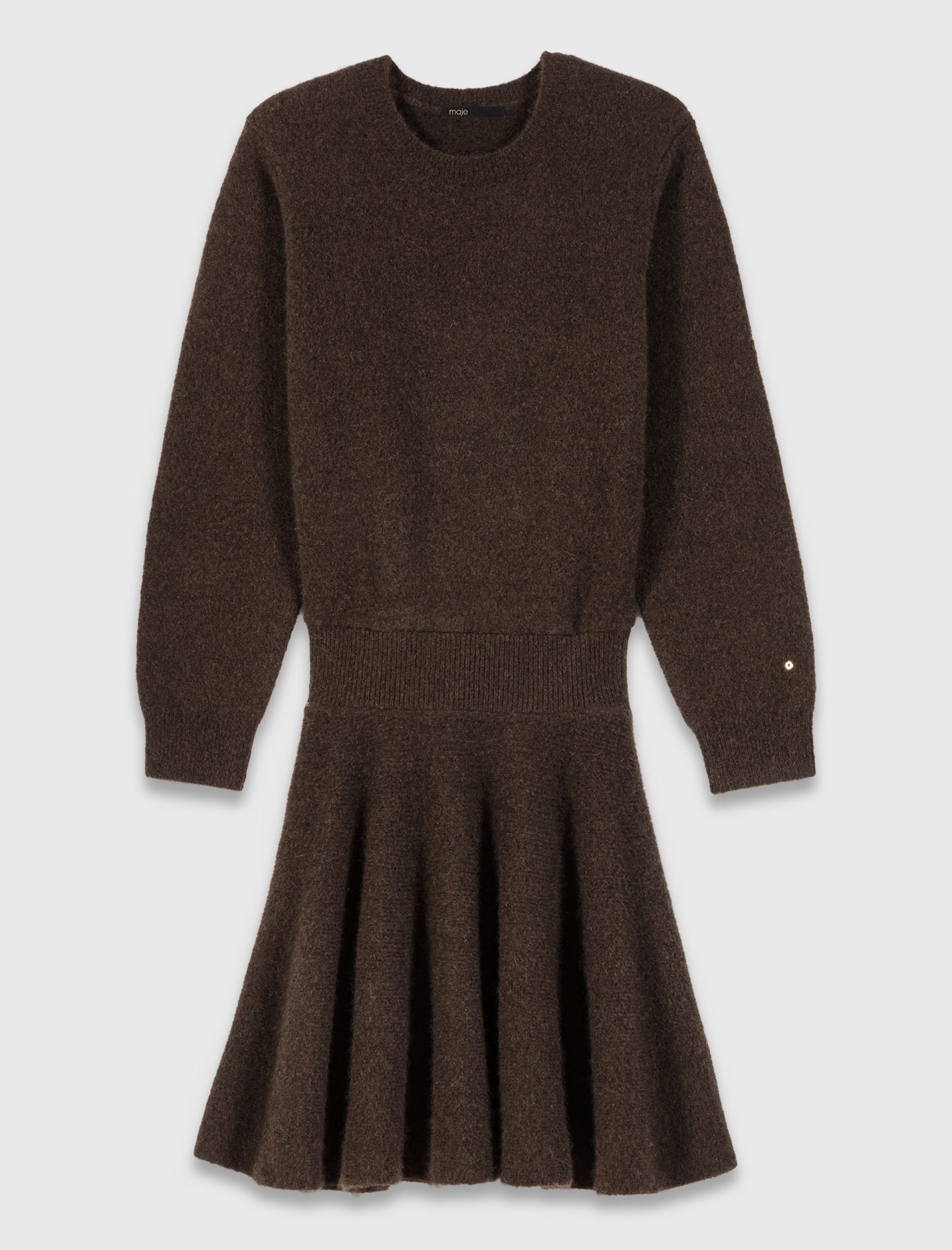 Жіноча коричнева вовняна сукня