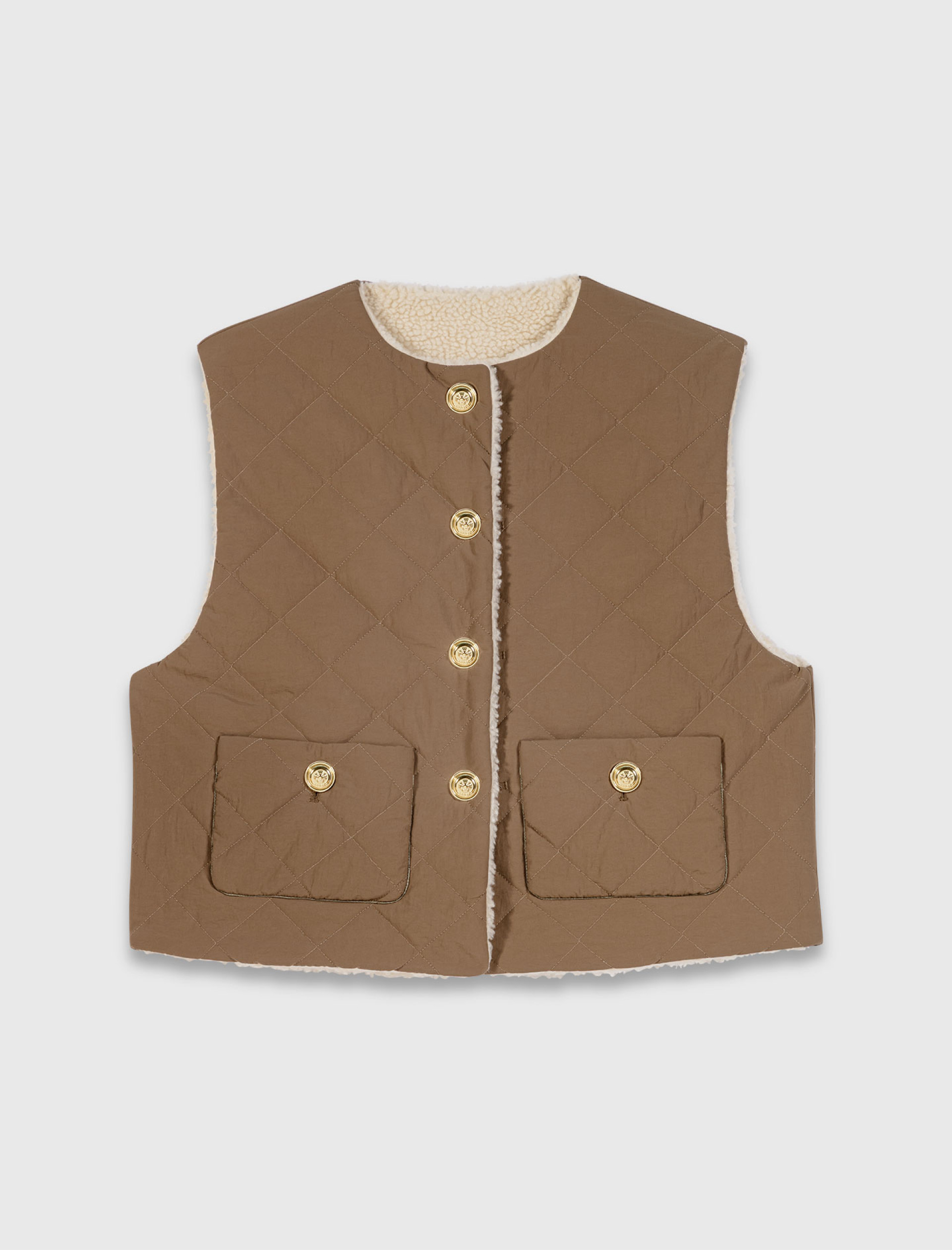 Жіночий двосторонній стьоганий жилет