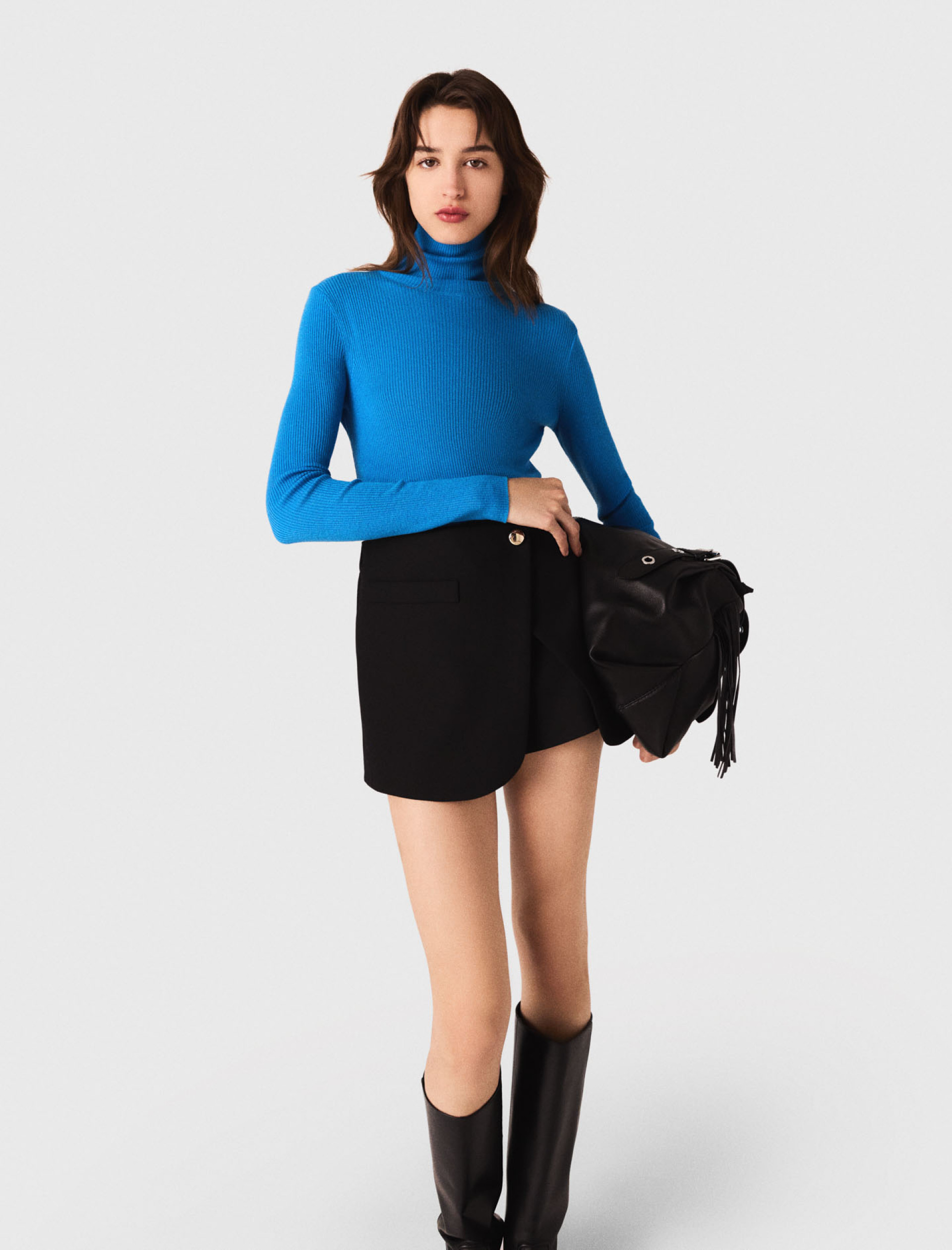 Жіночі костюмні шорти з багатошаровим ефектом