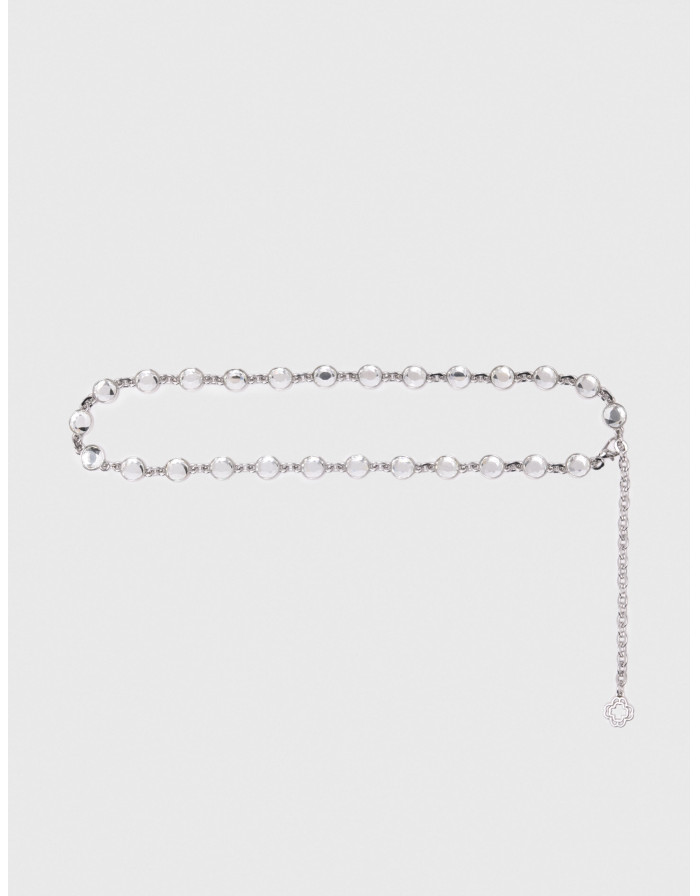 Женский ремень-цепочка со стразами