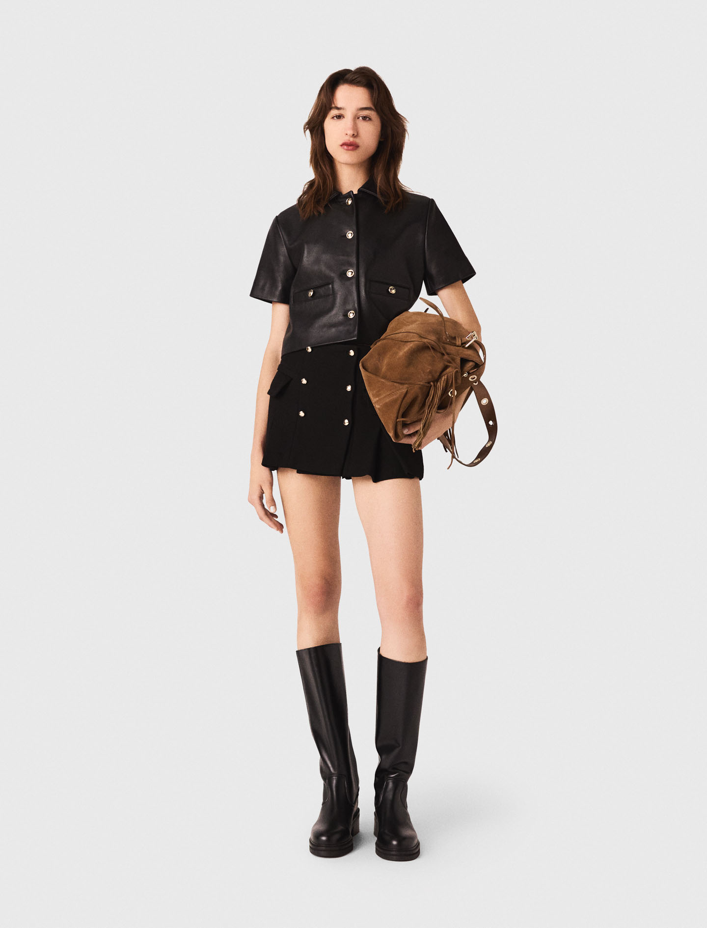 Женская мини-юбка строгого кроя