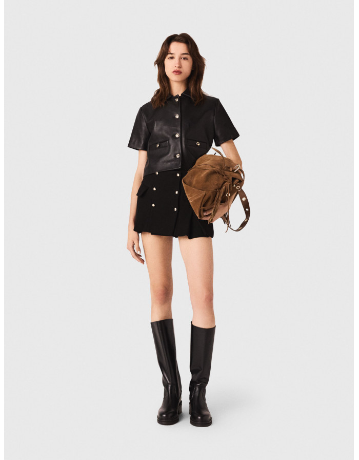 Жіноча міні-спідниця строгого крою