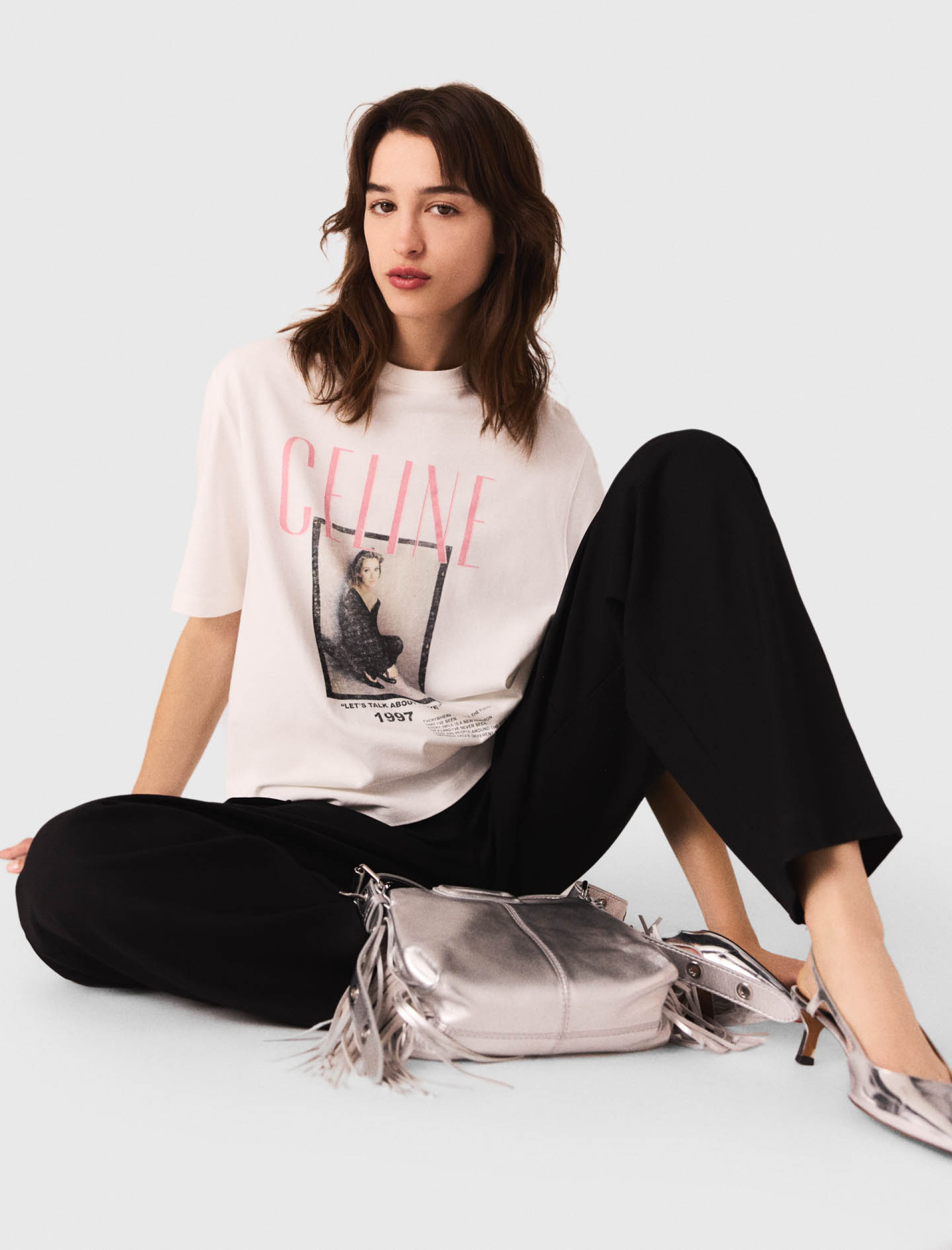 Женская футболка с принтом Селин Дион Женская футболка с принтом Селин Дион