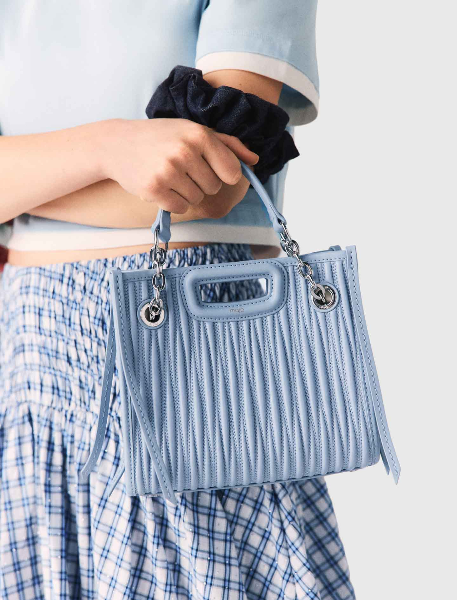 Женская миниатюрная стеганая кожаная сумка-тоут