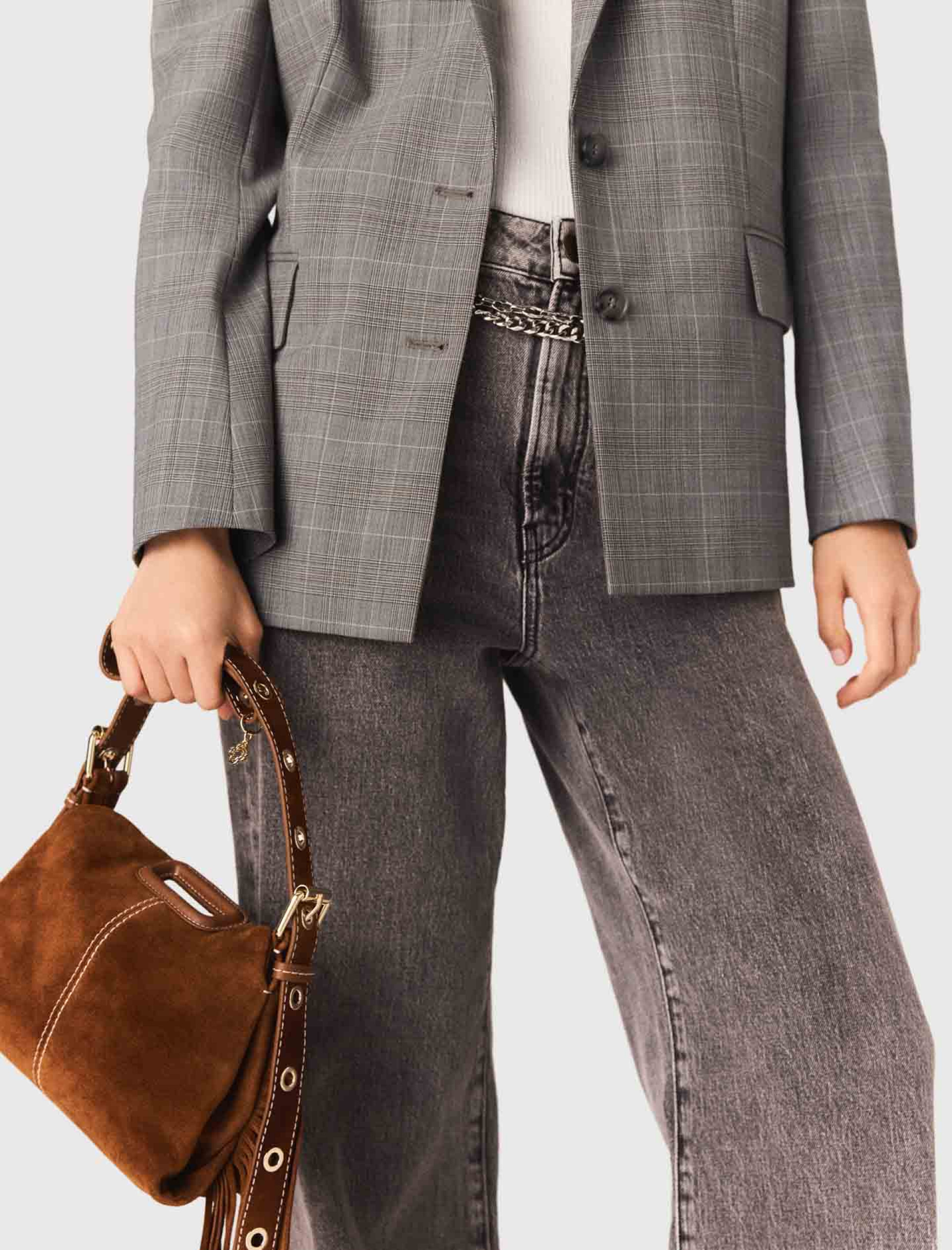 Жіноча міні-сумочка Miss M із прошитої замші Жіноча міні-сумочка Miss M із прошитої замші