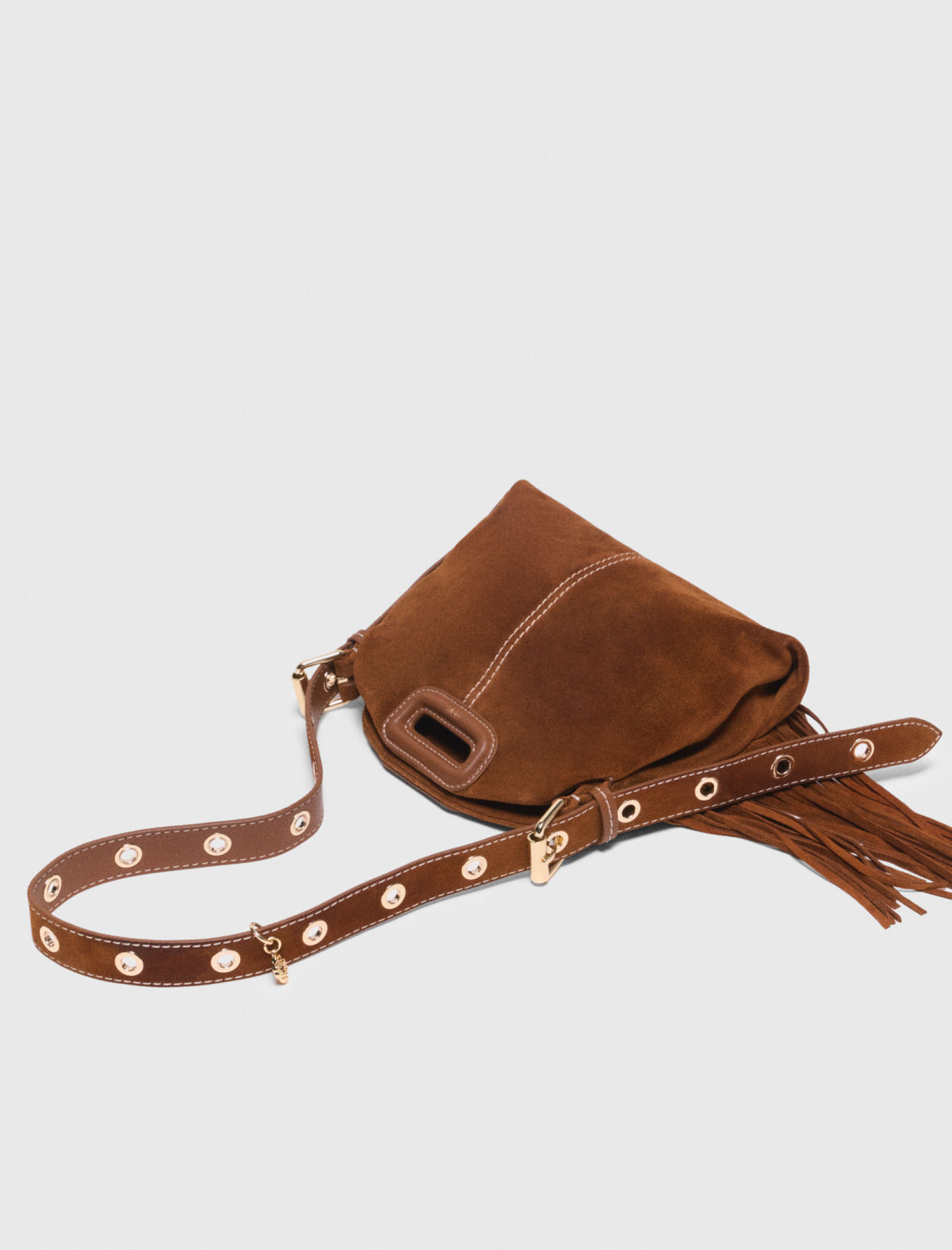 Жіноча міні-сумочка Miss M із прошитої замші Жіноча міні-сумочка Miss M із прошитої замші