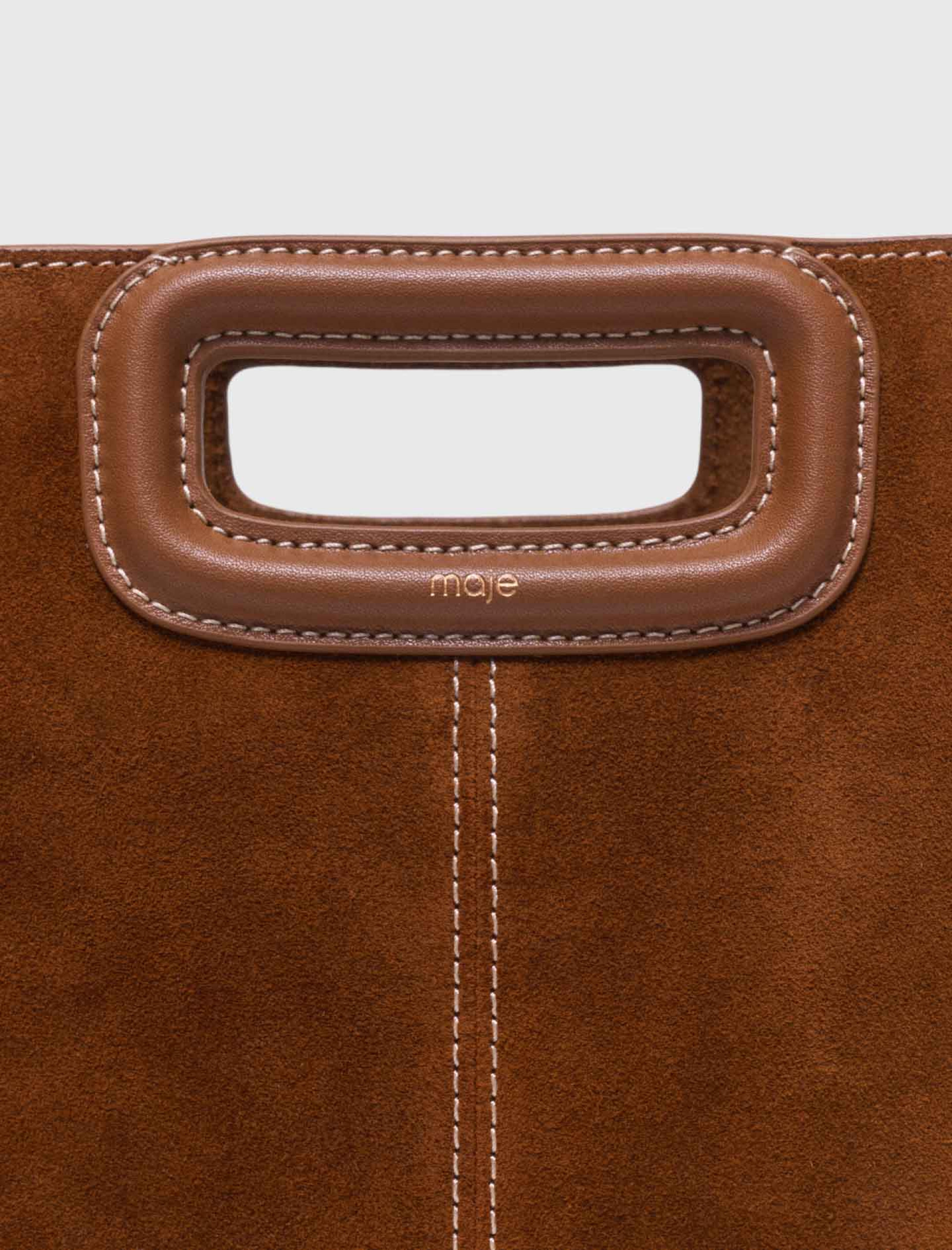 Женская сумка М среднего размера из прошитой замши Женская сумка М среднего размера из прошитой замши