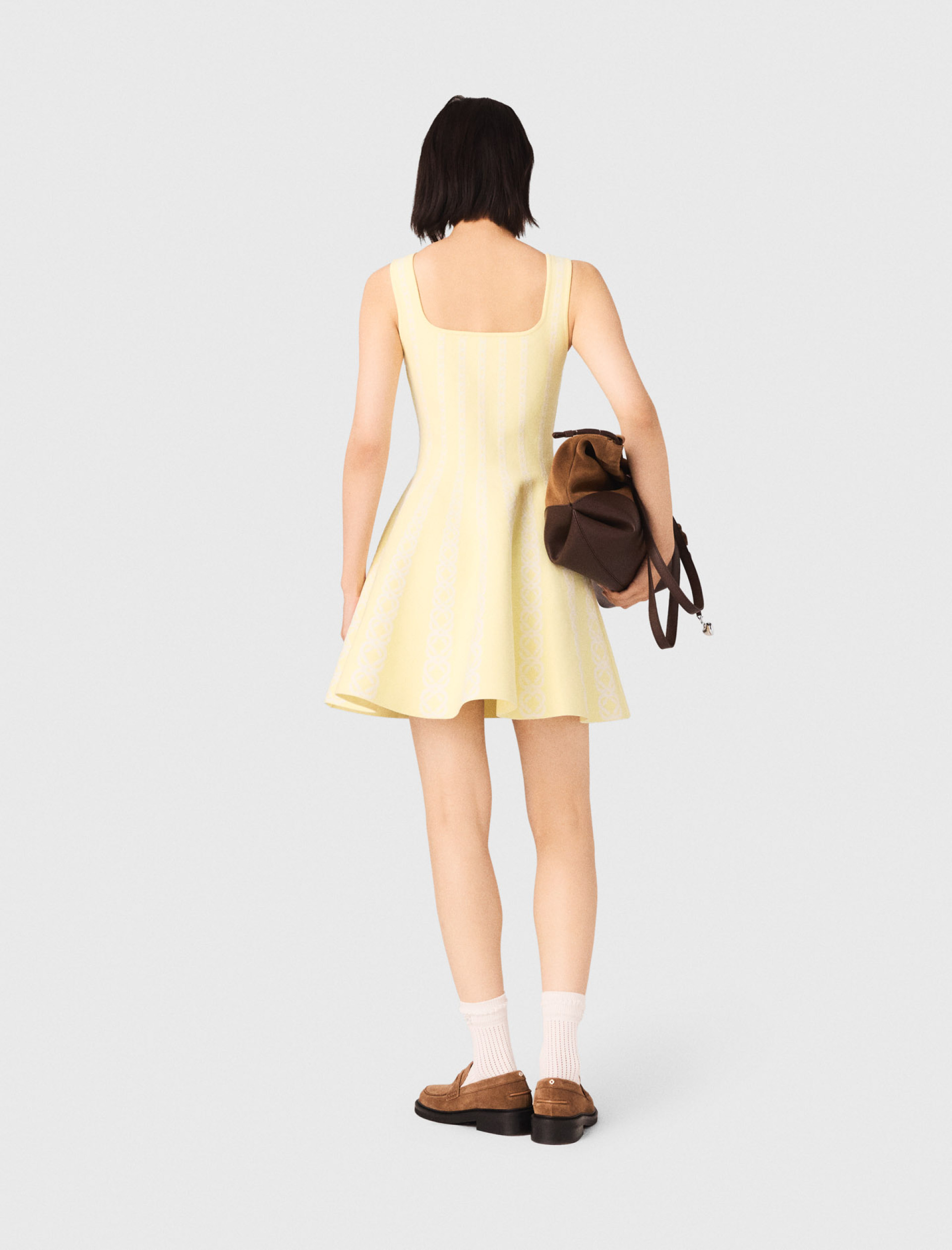 Жіноча жовта жакардова сукня