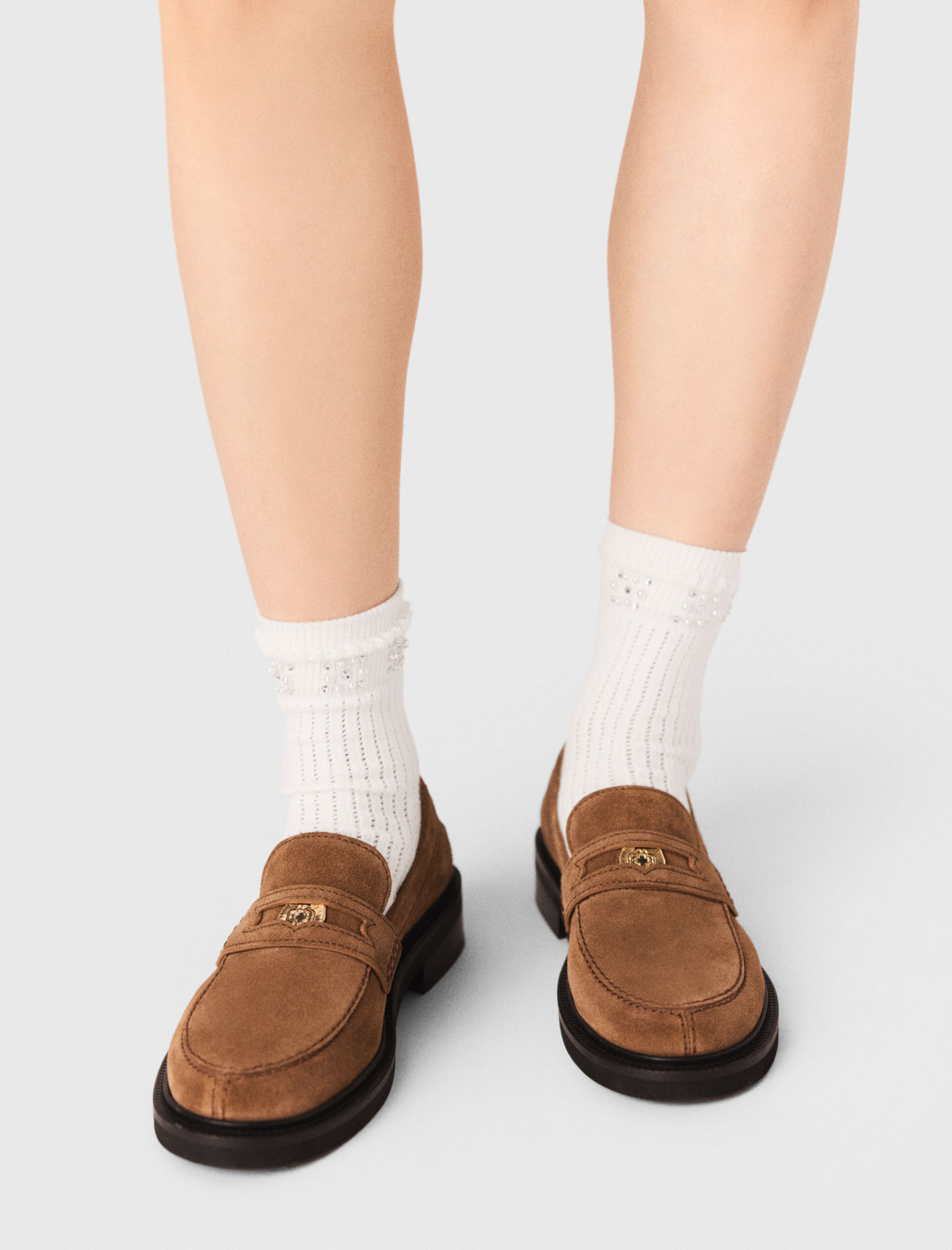 Женские коричневые замшевые лоферы Женские коричневые замшевые лоферы