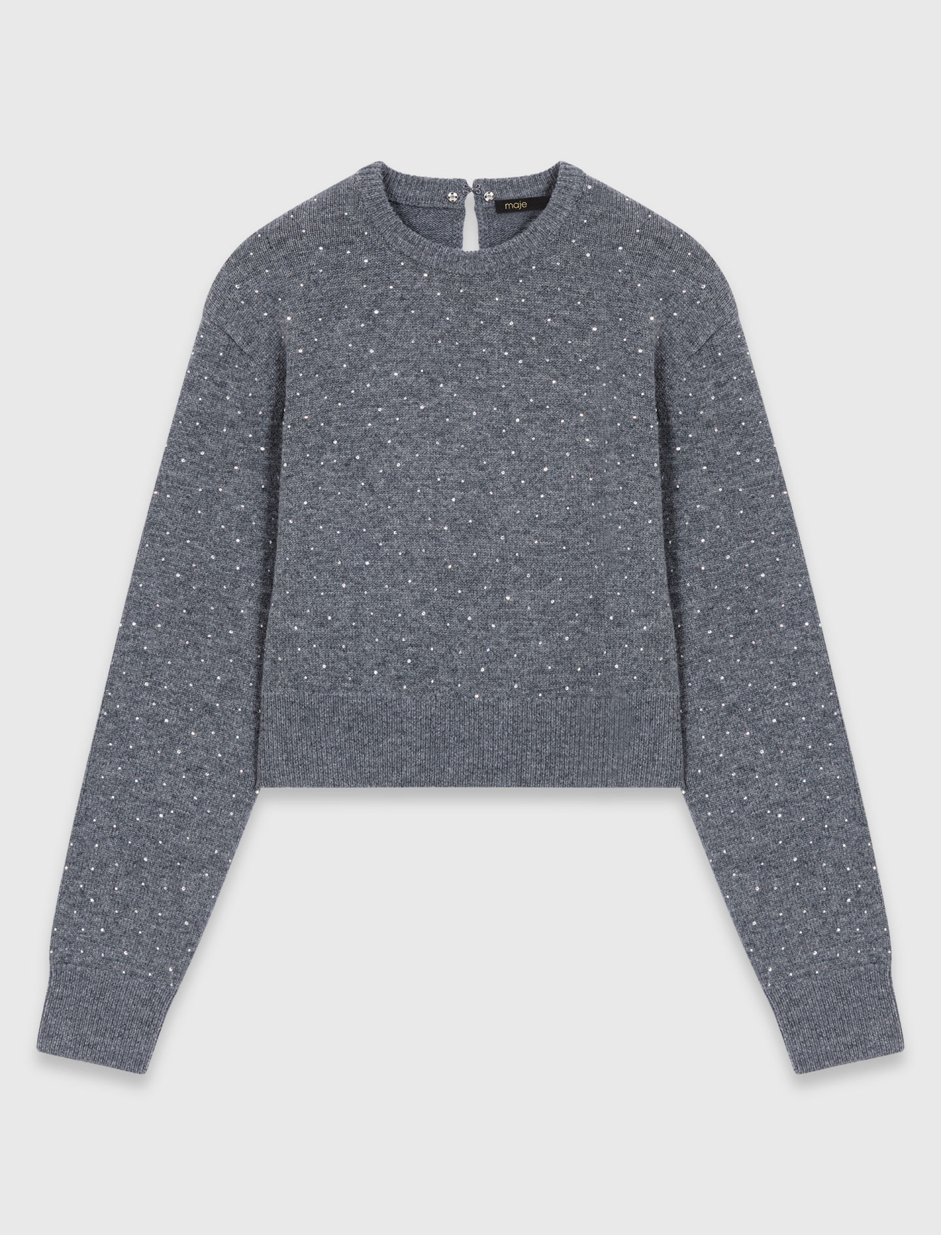 Жіночий светр зі стразами та з'ємними деталями