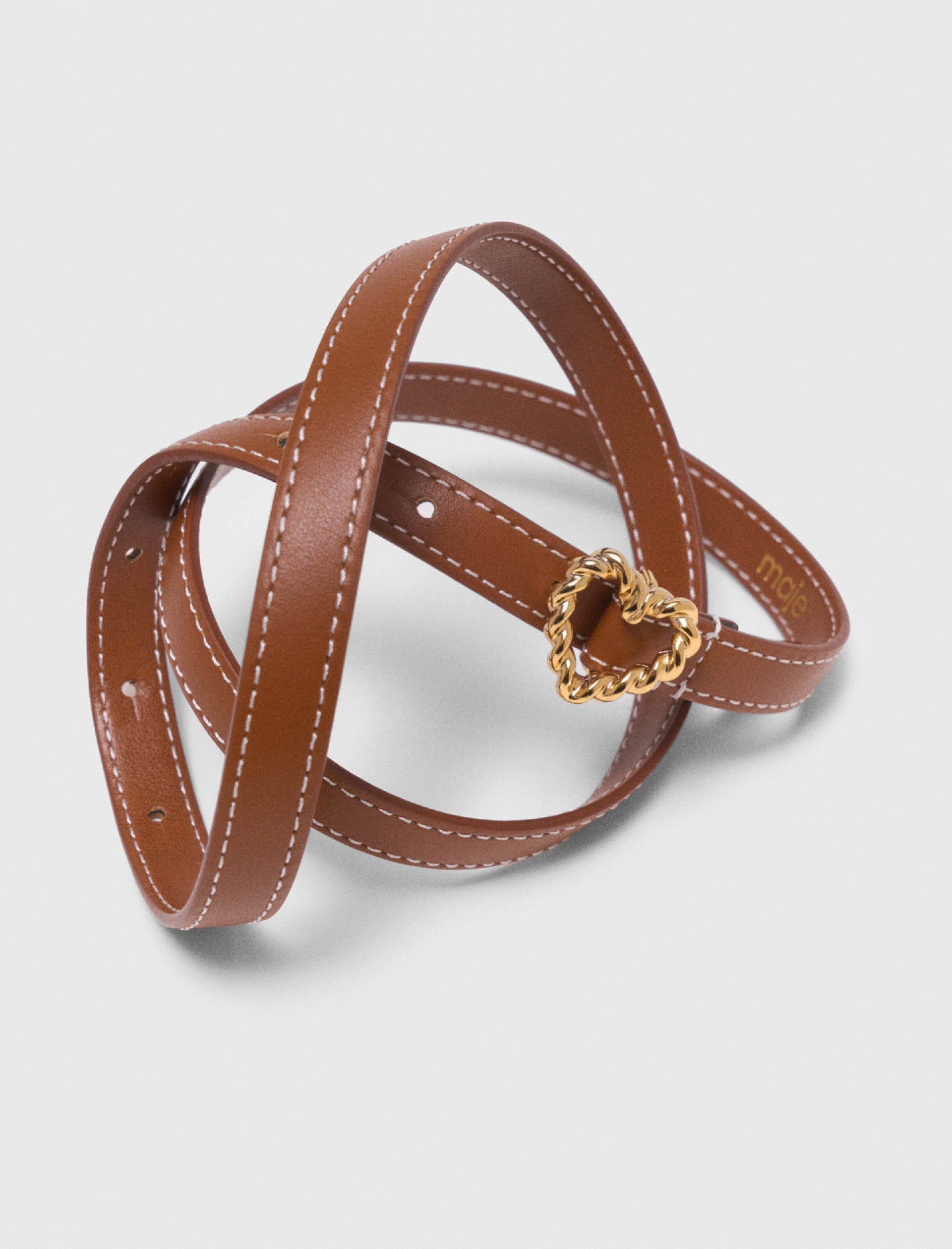 Жіночий шкіряний ремінь з пряжкою у формі серця Жіночий шкіряний ремінь з пряжкою у формі серця