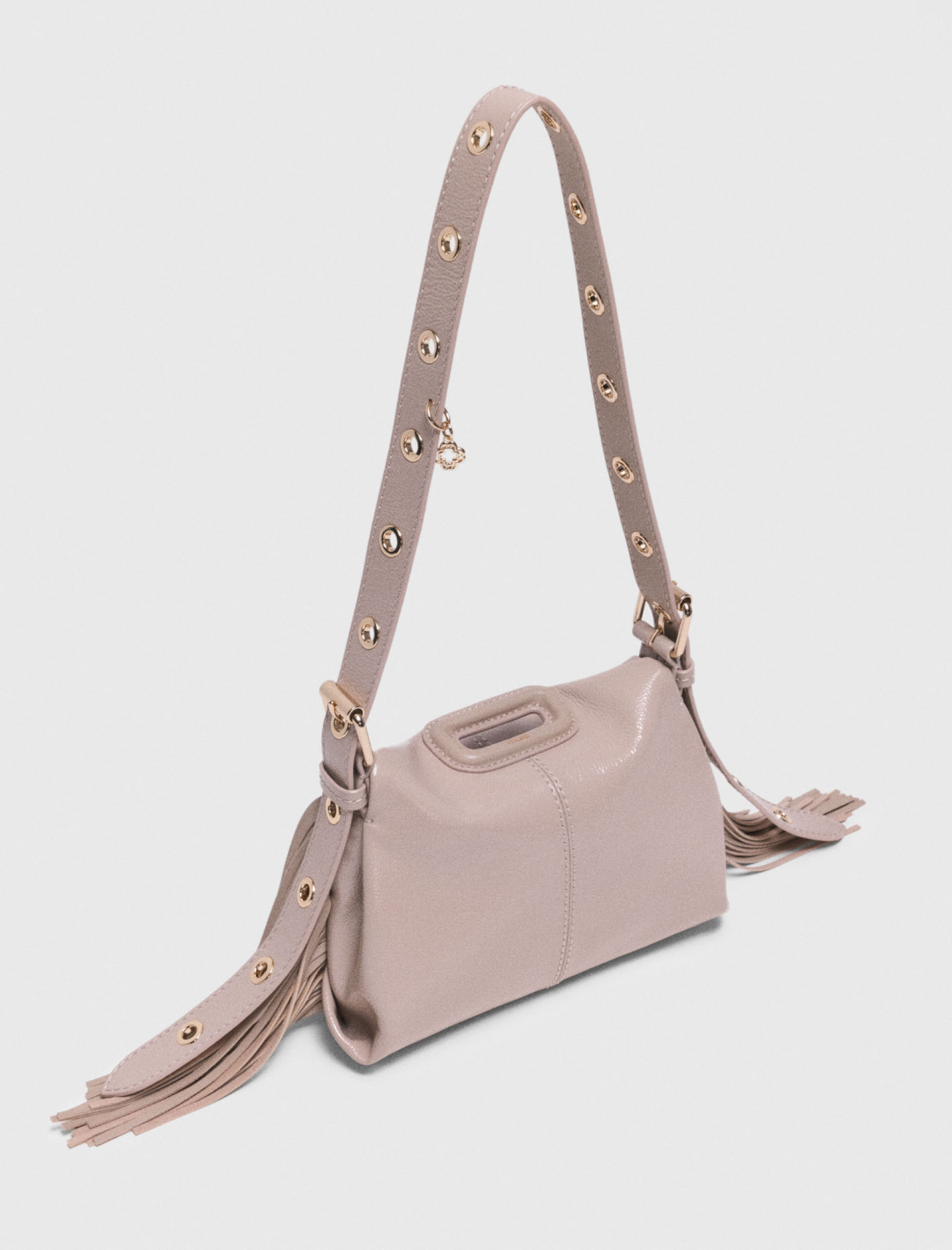 Женская бежевая мини-сумочка Miss M из кожи Naplak