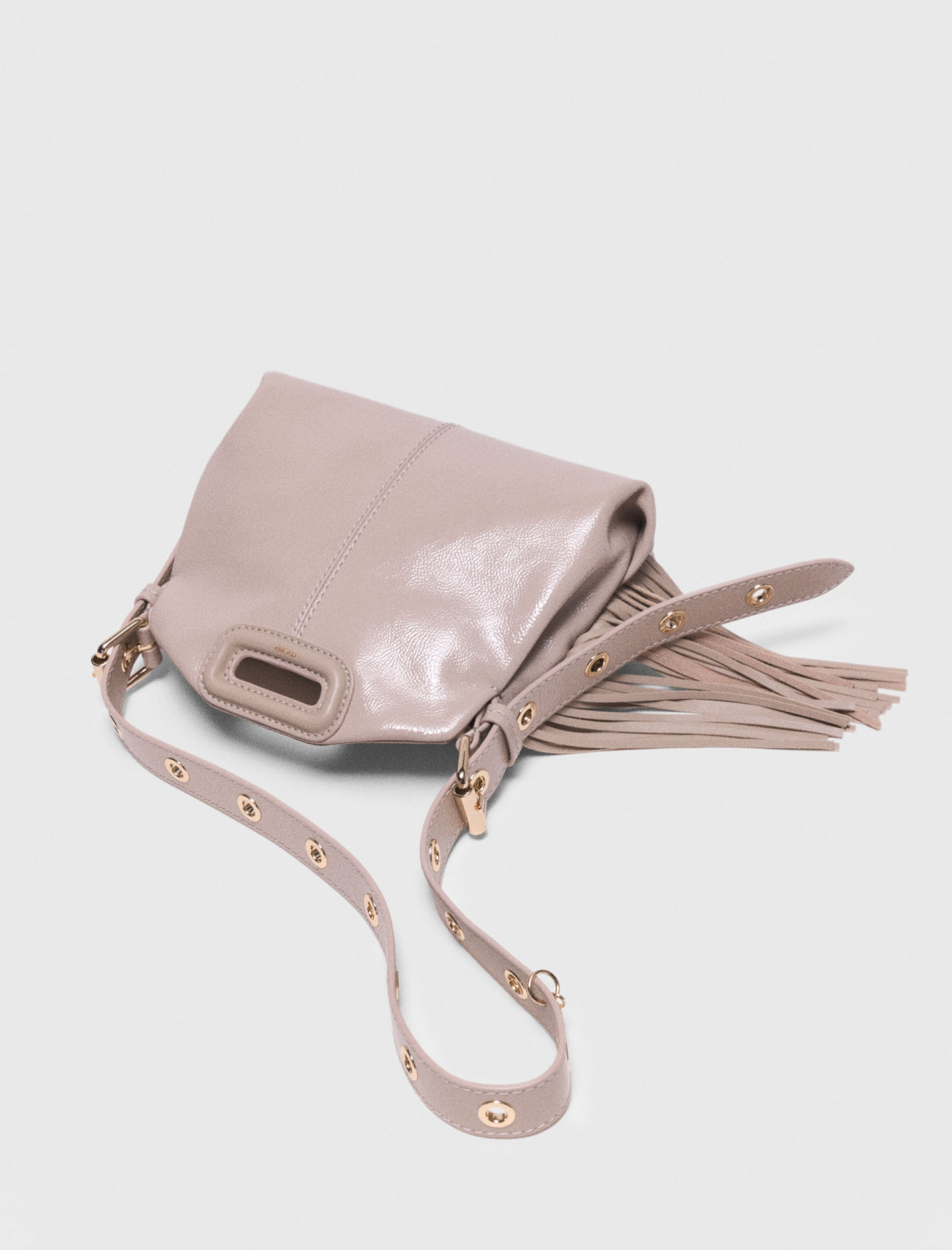 Женская бежевая мини-сумочка Miss M из кожи Naplak