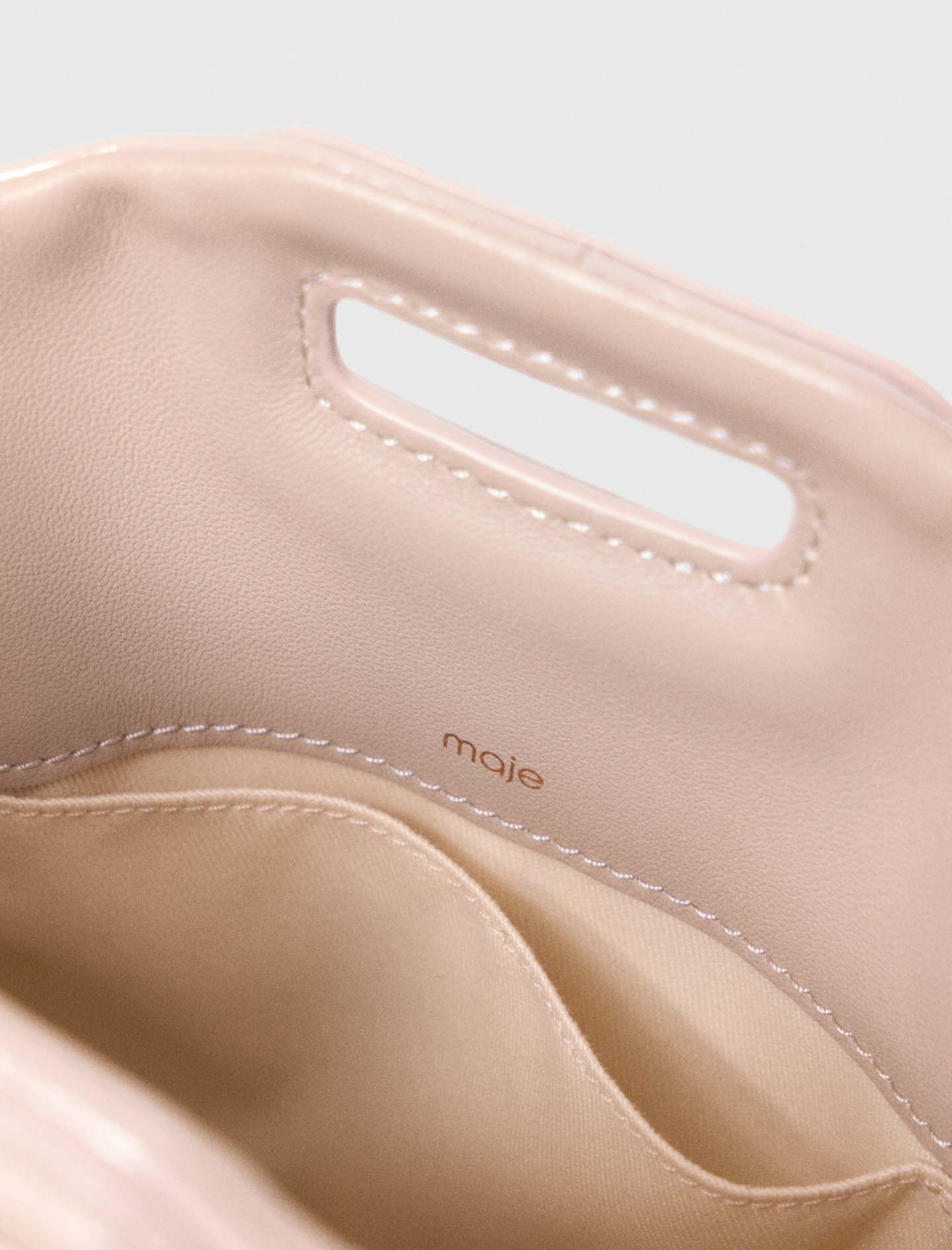 Женская бежевая мини-сумочка Miss M из кожи Naplak