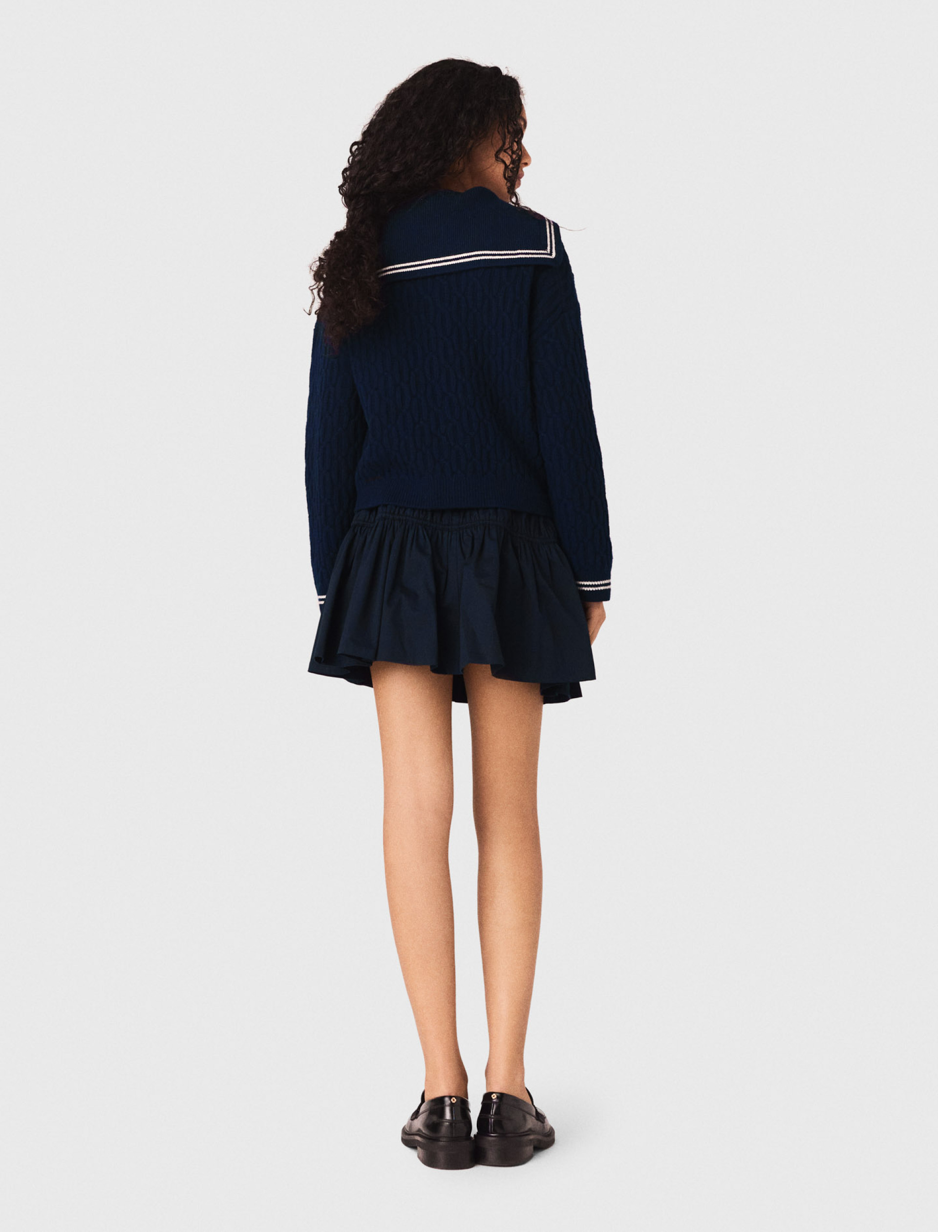 Женский синий кардиган фактурной вязки Женский синий кардиган фактурной вязки