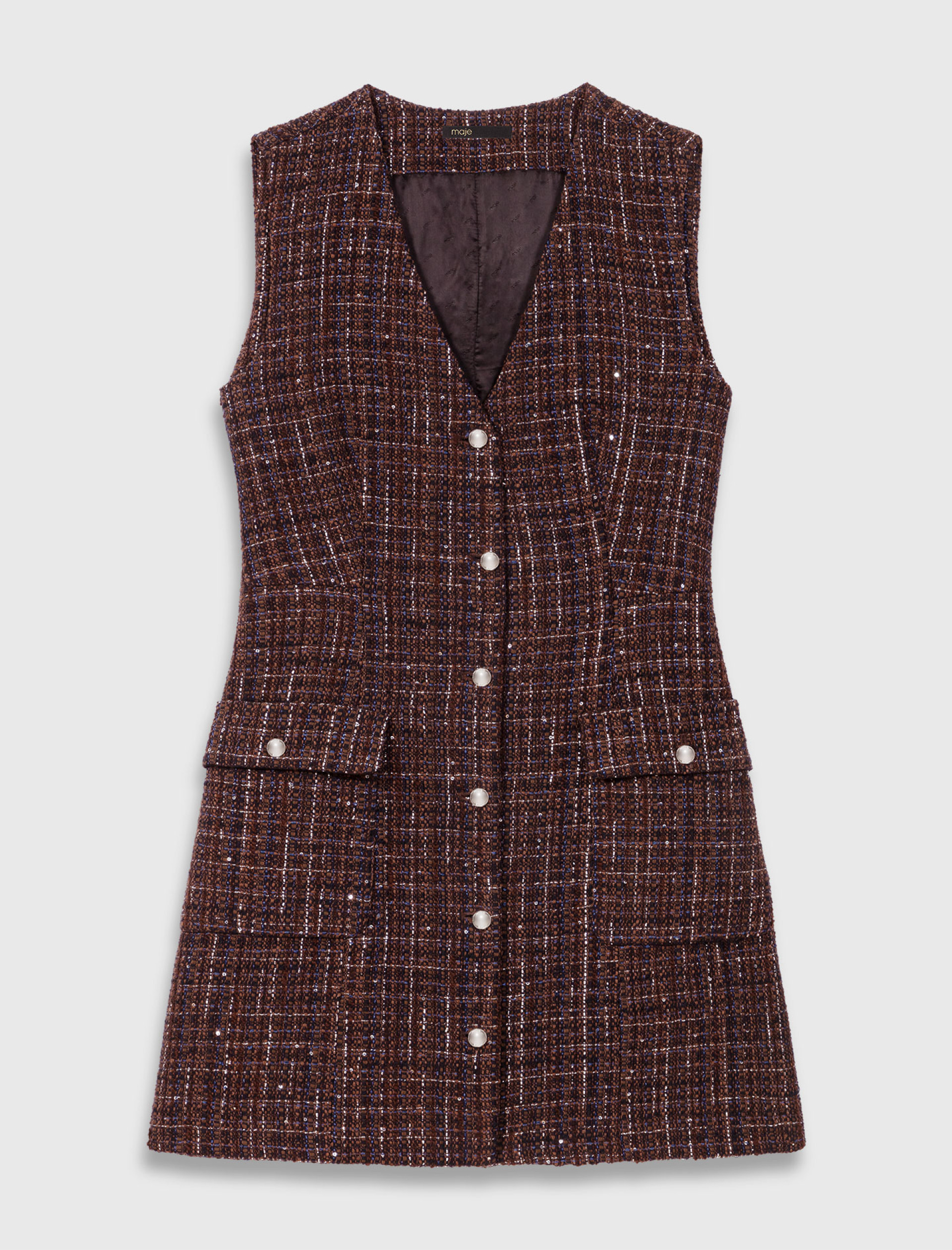 Жіноча коротка твідова сукня