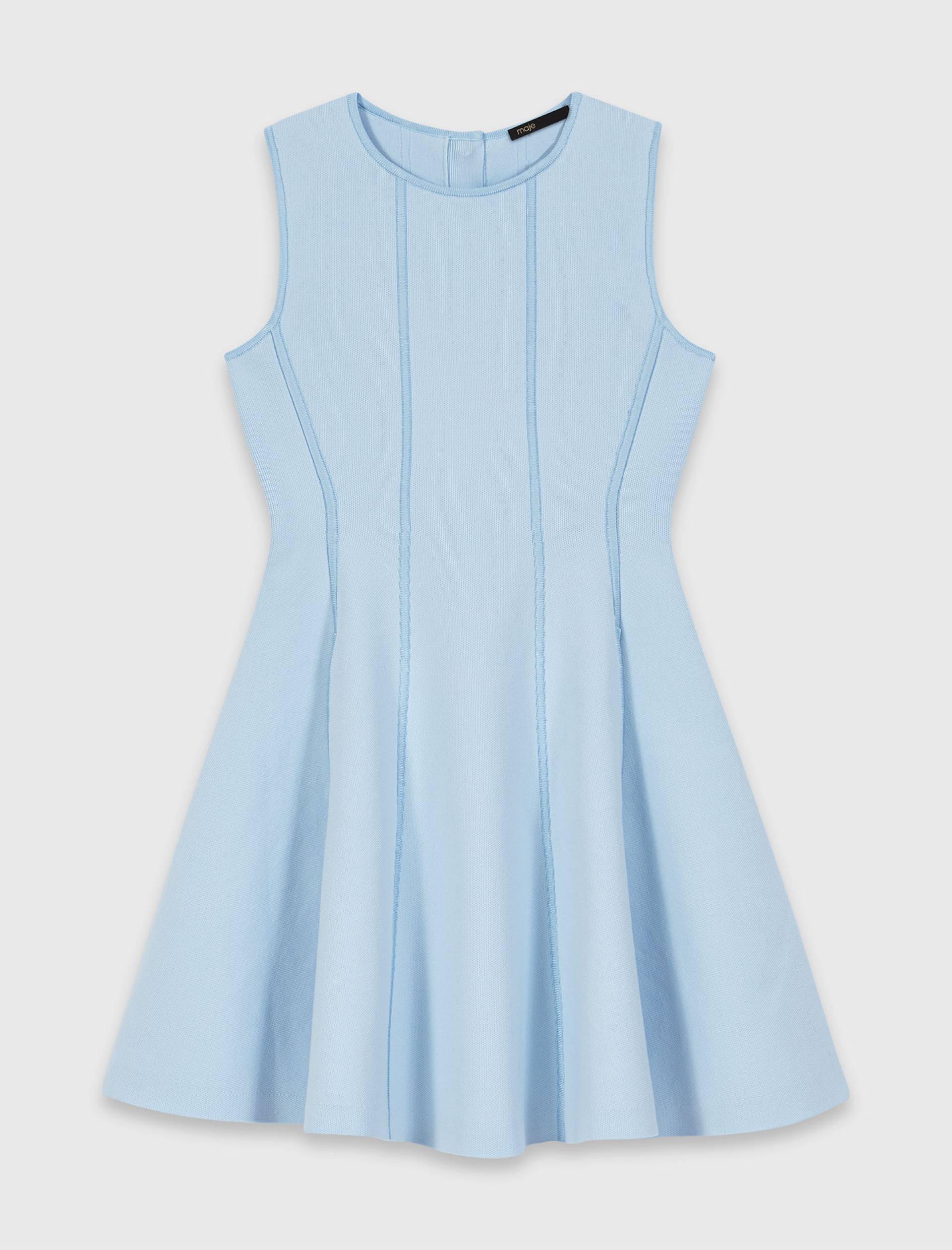 Женское голубое платье с бантиками, украшенными стразами