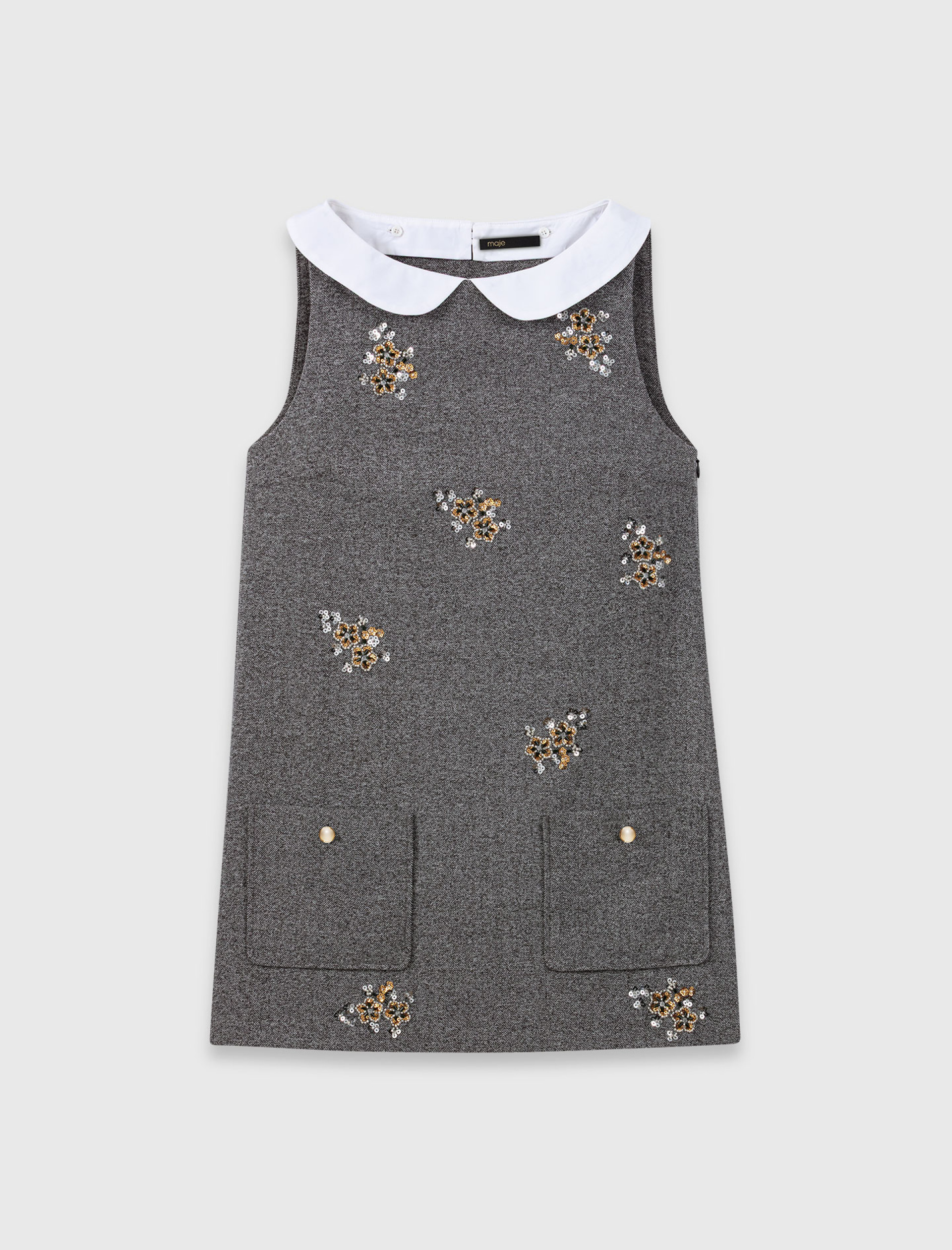 Жіноча сукня з квітковим візерунком та з'ємним коміром