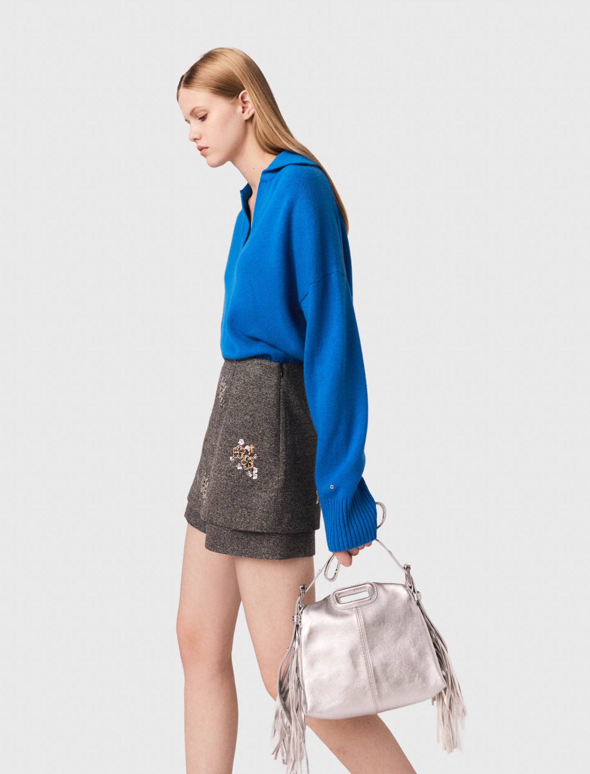 Жіночі шорти з квітковою вишивкою