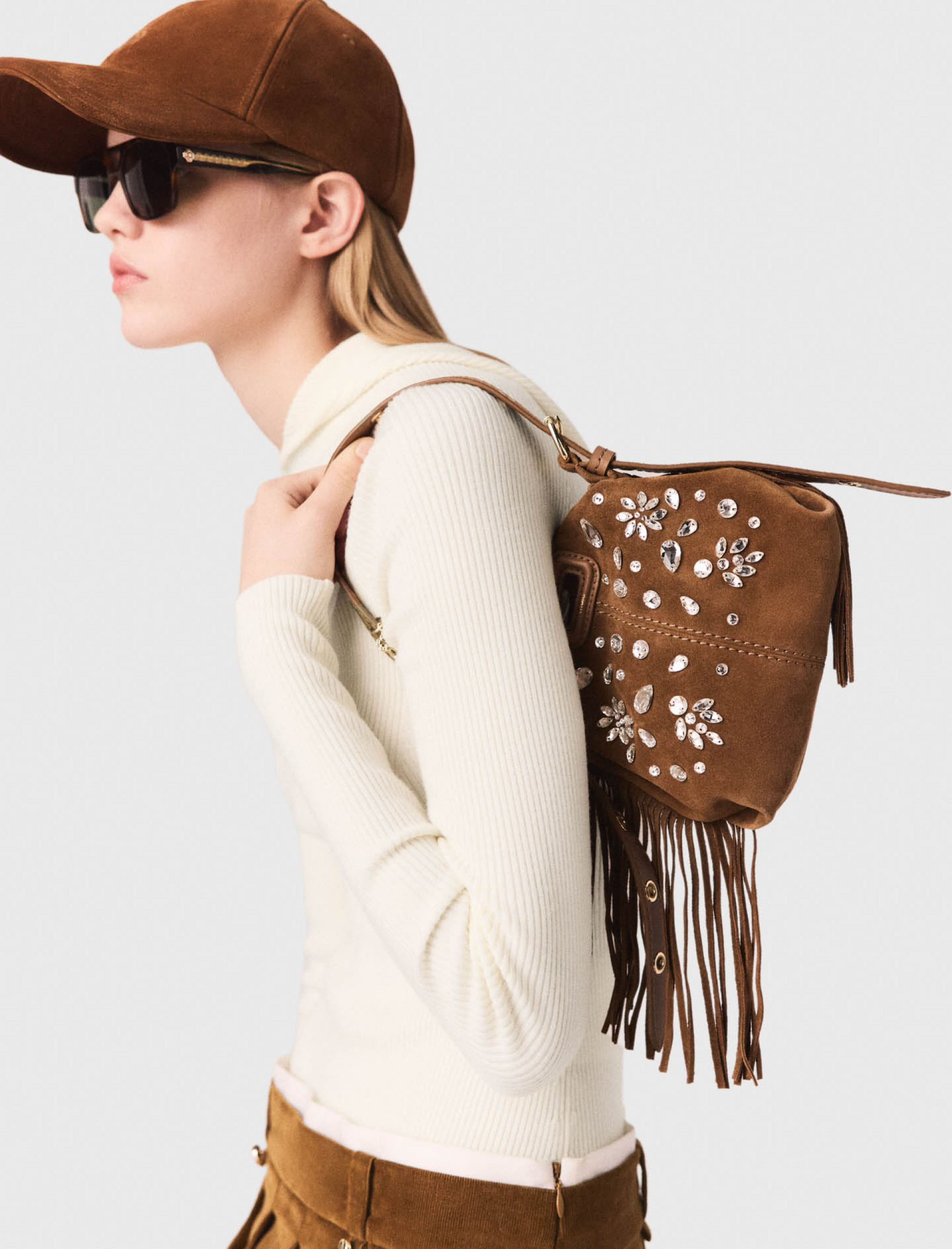 Жіноча вельветова міні-спідниця зі складками