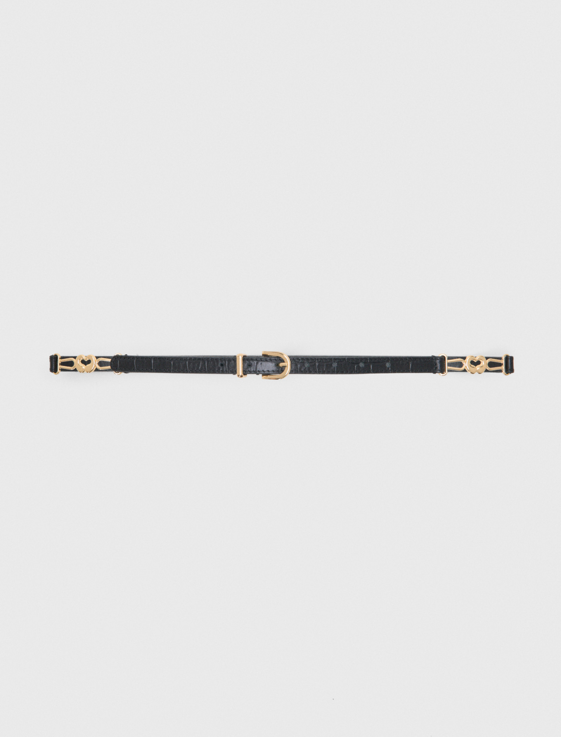 Женский кожаный ремень с имитацией крокодиловой кожи