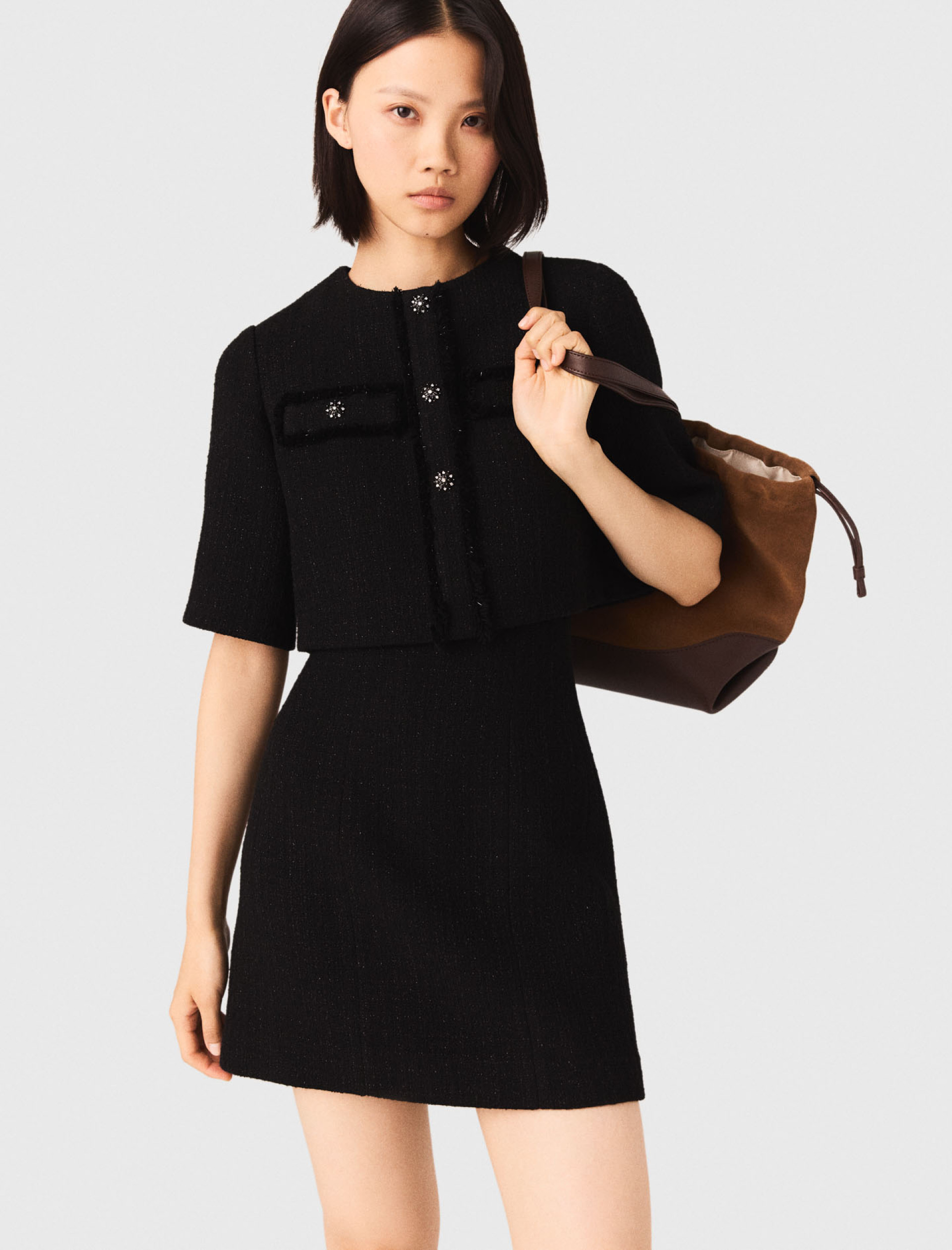 Жіноча твідова сукня 2-в-1