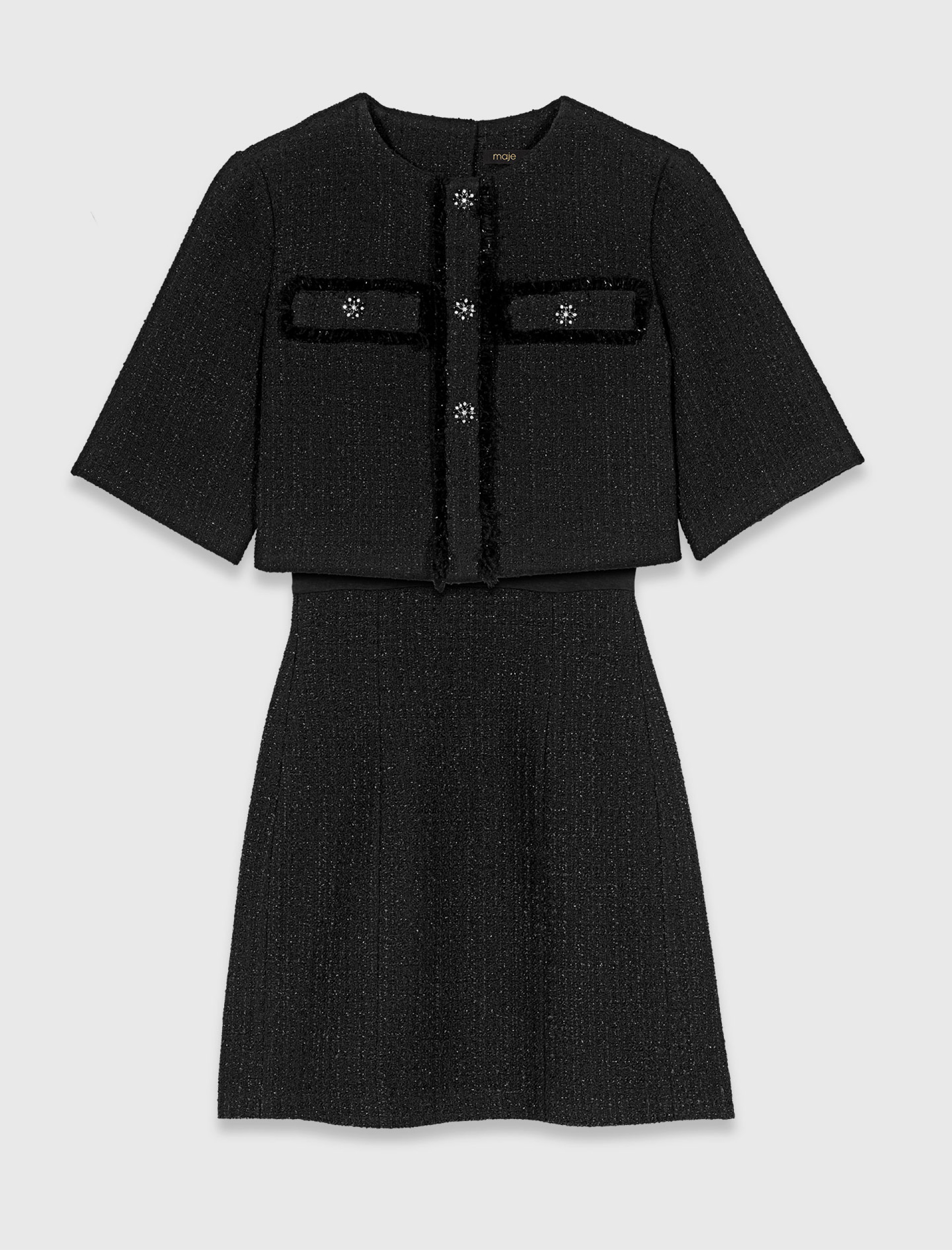 Жіноча твідова сукня 2-в-1