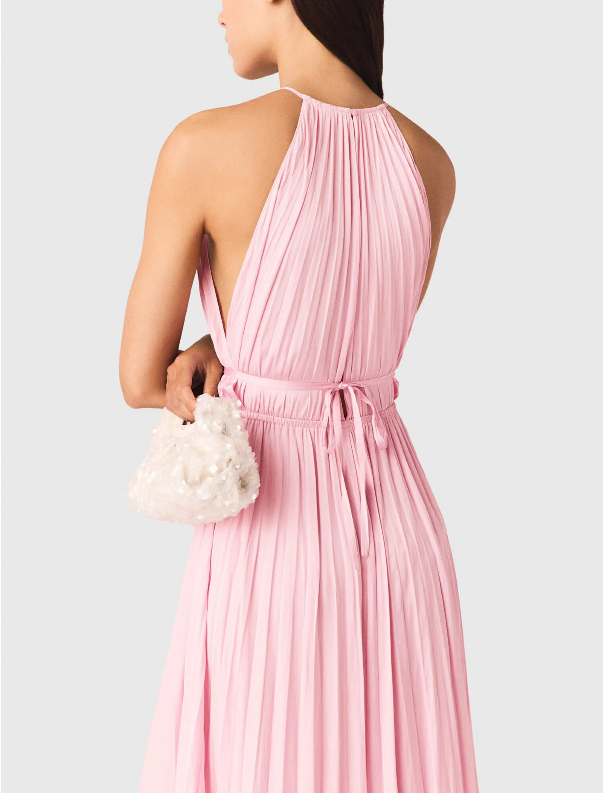 Жіноча рожева плісирована сукня