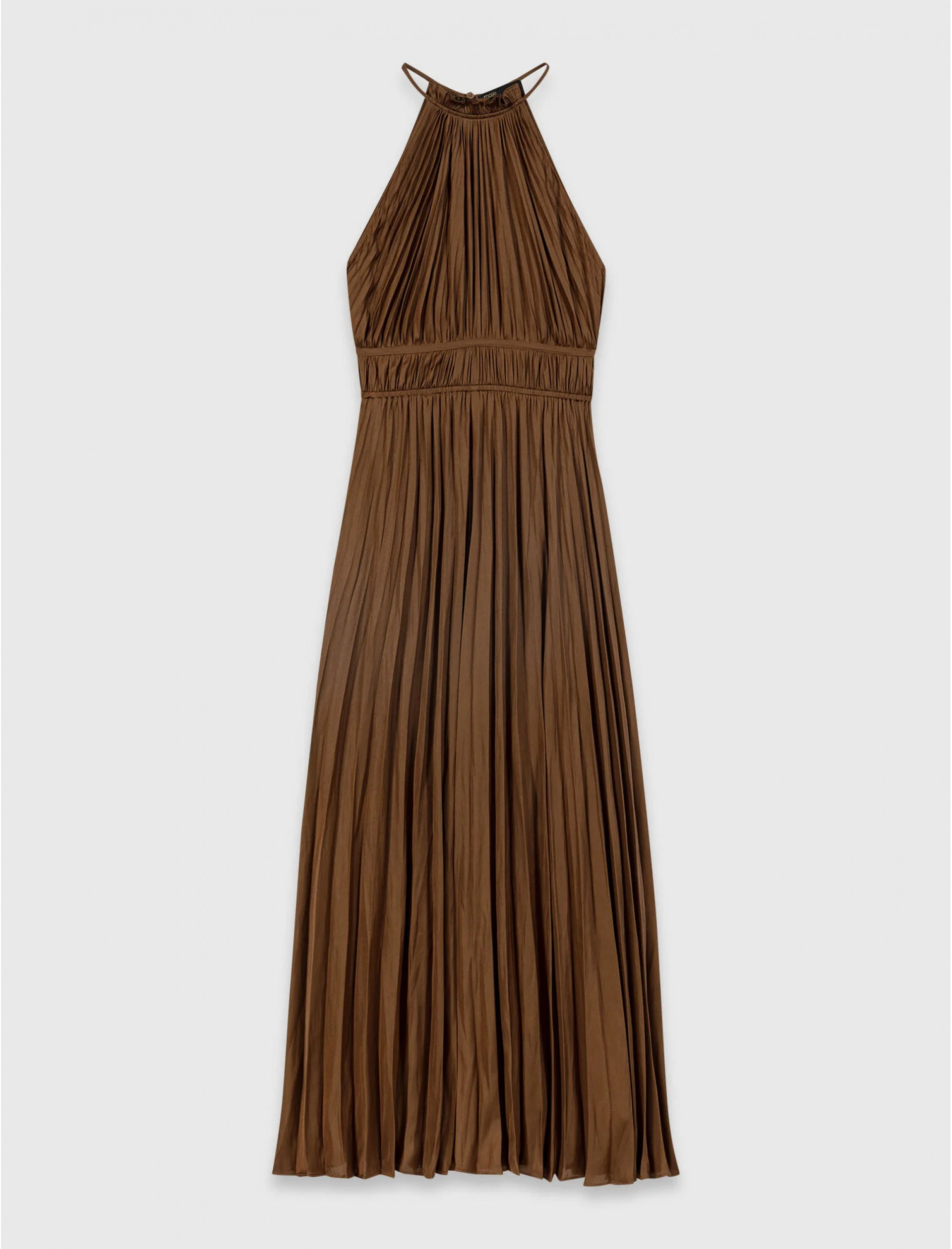 Жіноча коричнева плісирована сукня