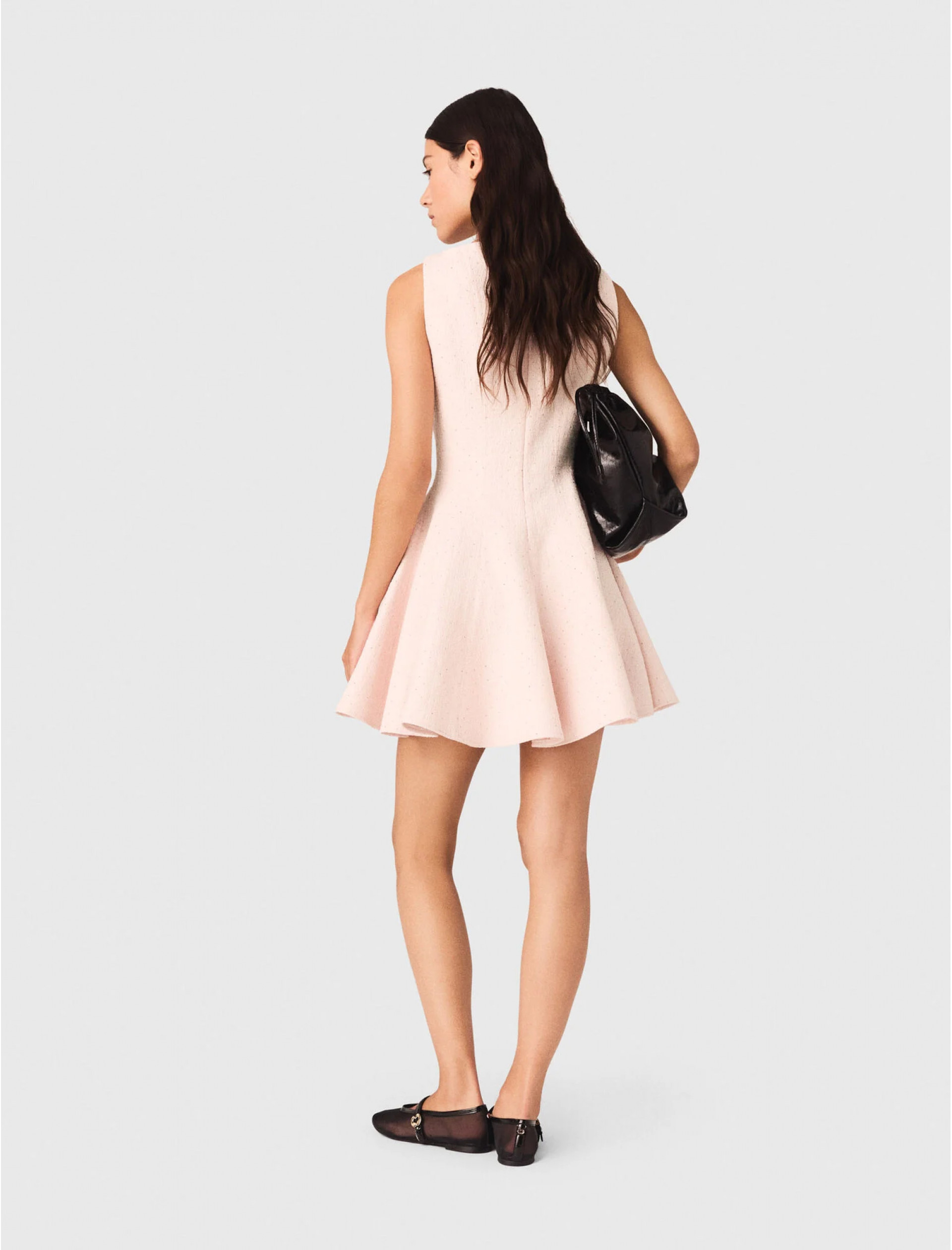 Женское твидовое платье со стразами Женское твидовое платье со стразами