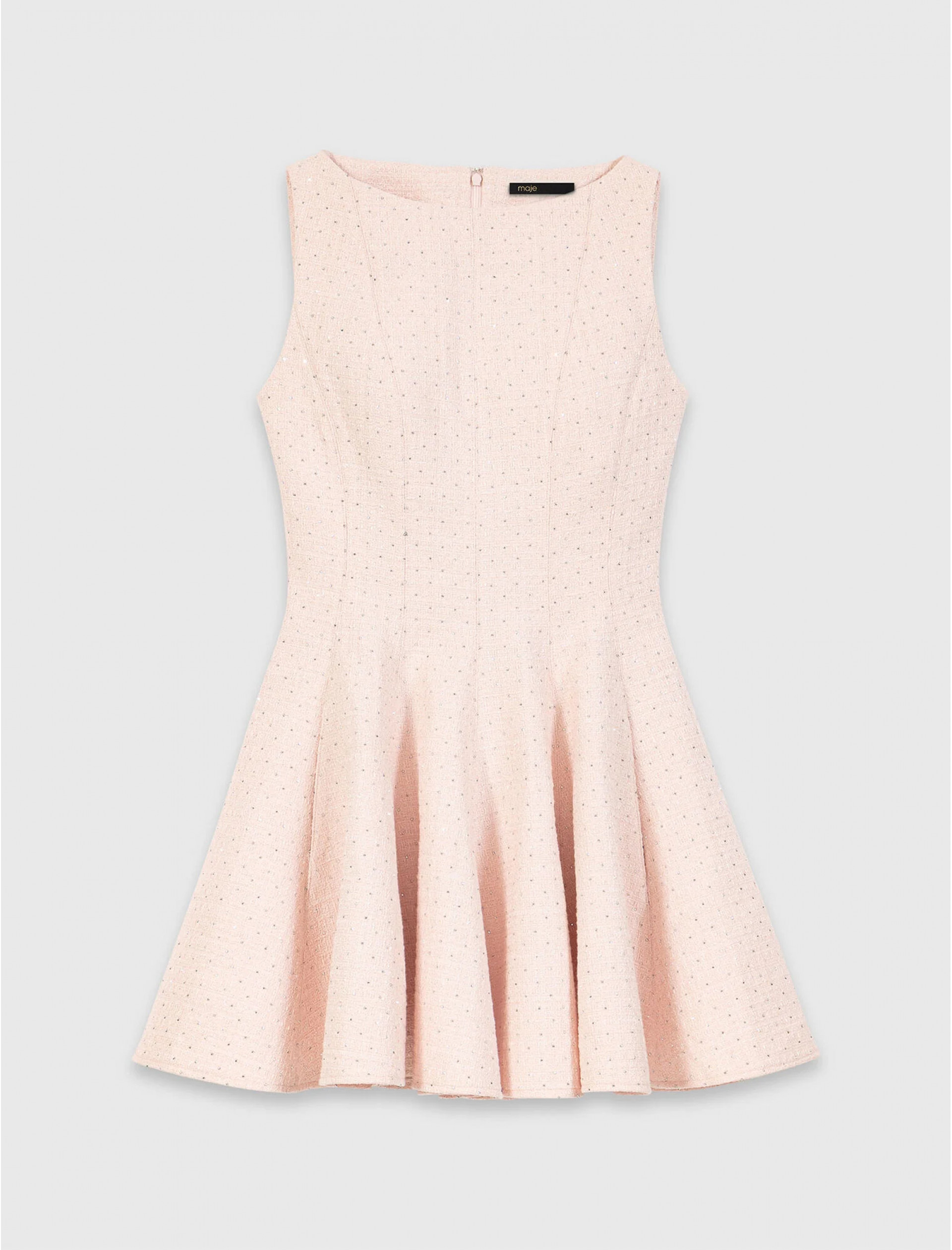 Женское твидовое платье со стразами Женское твидовое платье со стразами