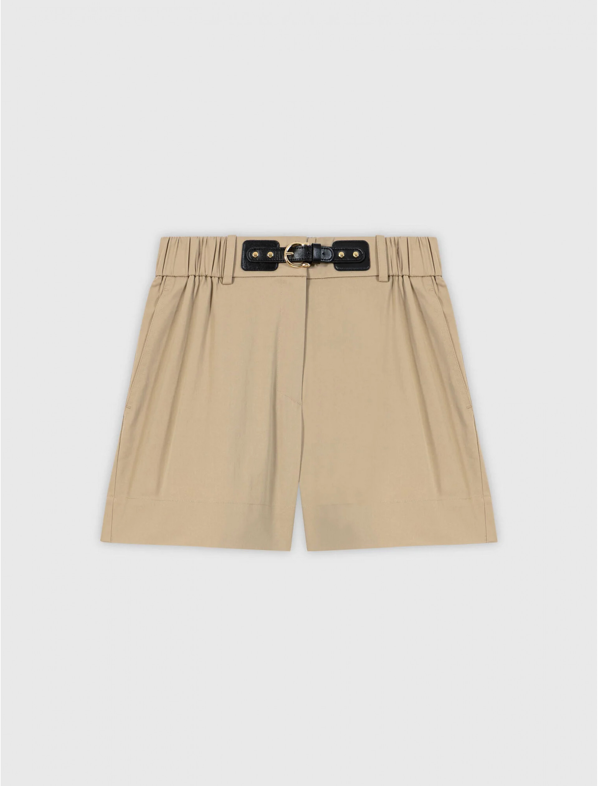 Жіночі бежеві бавовняні шорти