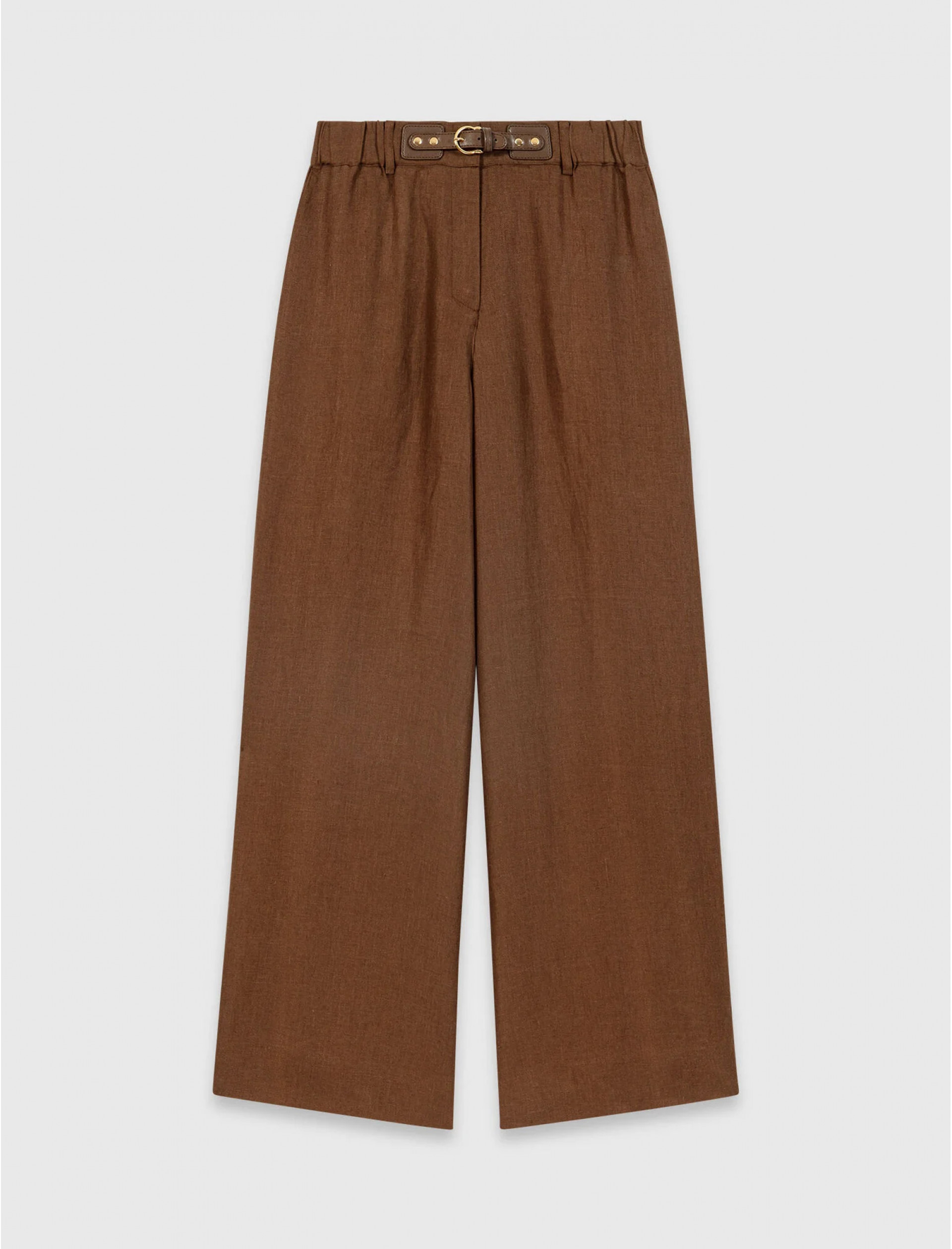 Жіночі коричневі льняні брюки Жіночі коричневі льняні брюки