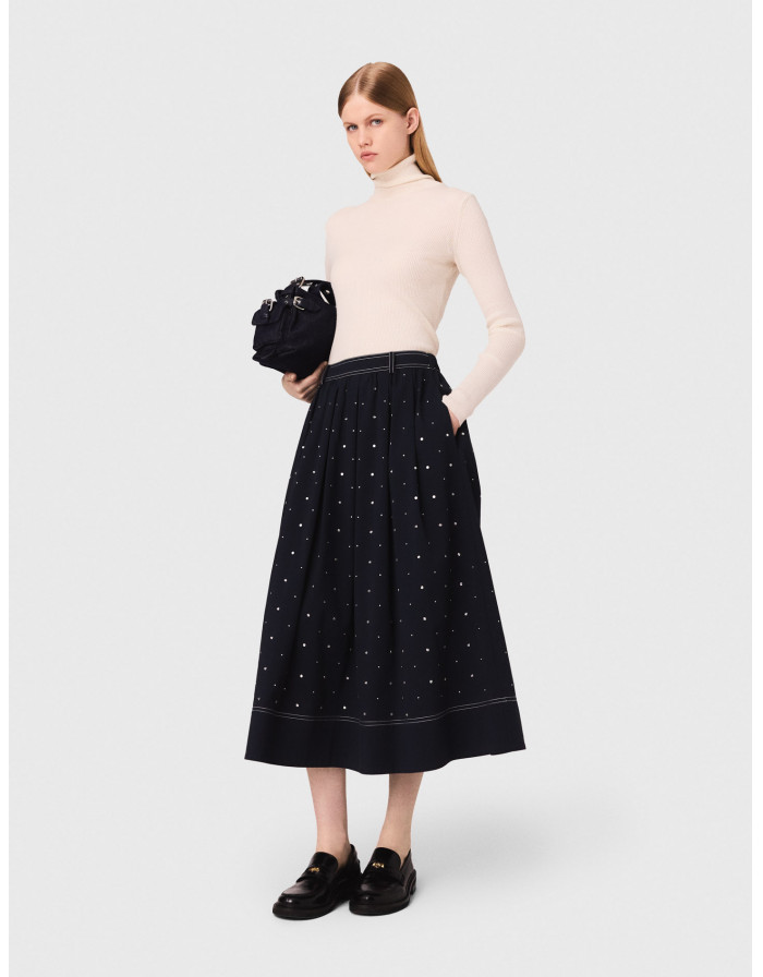 Жіноча молочна водолазка з вовни