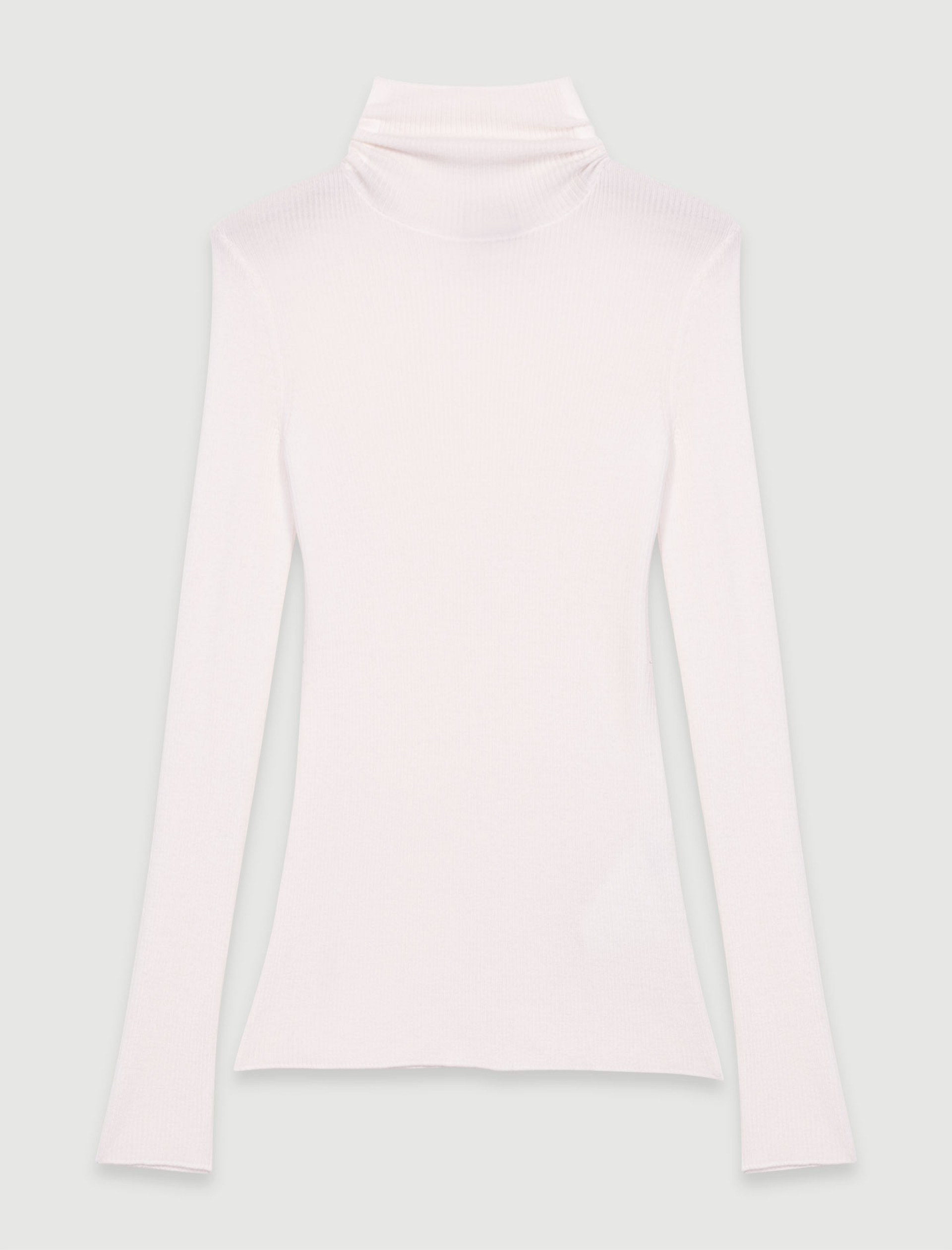 Жіноча молочна водолазка з вовни Жіноча молочна водолазка з вовни