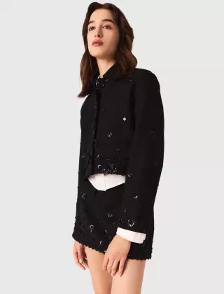 Женский короткий жакет с вышивкой